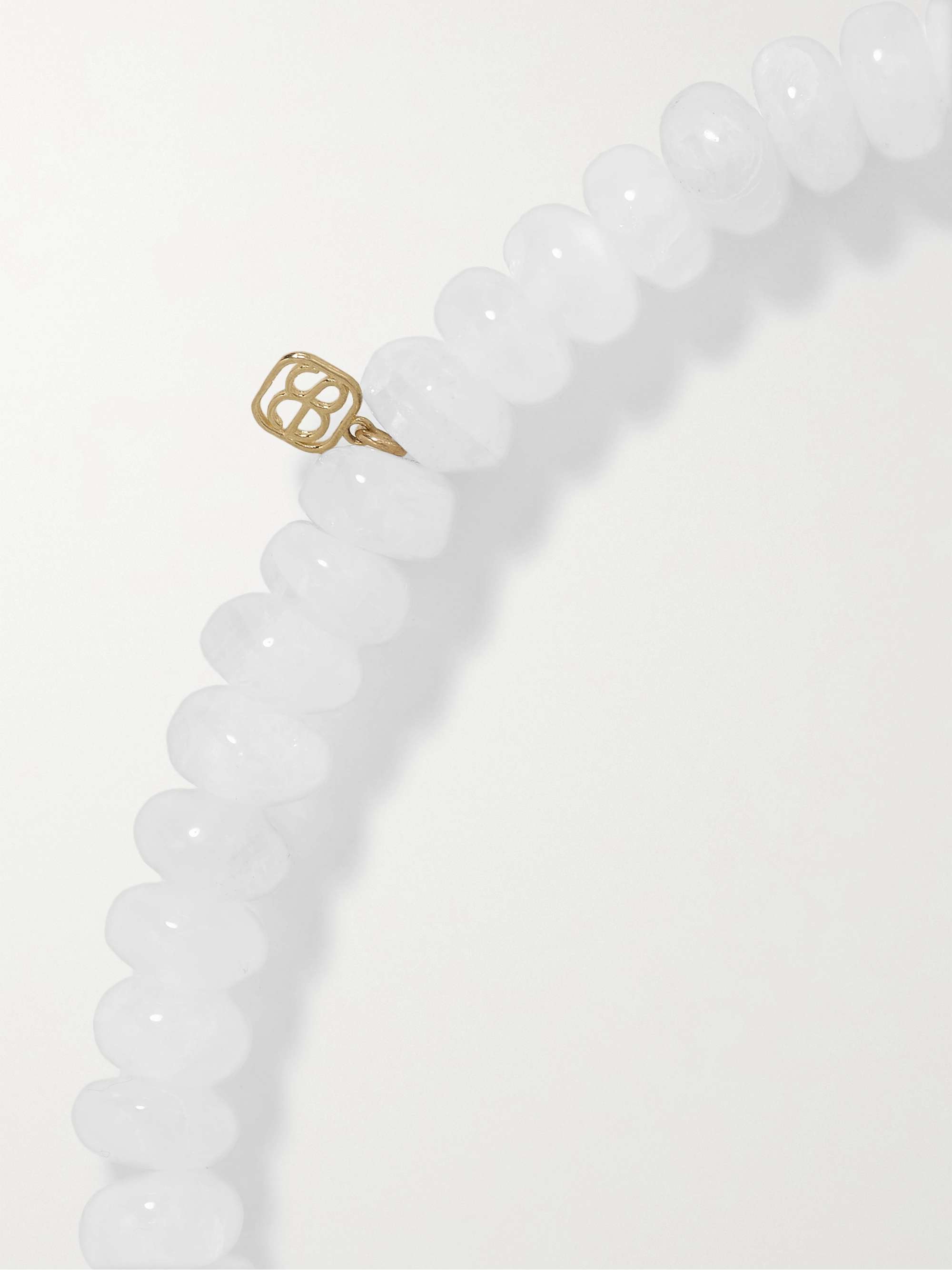 SYDNEY EVAN 14-karat gold, enamel, moonstone and sapphire bracelet