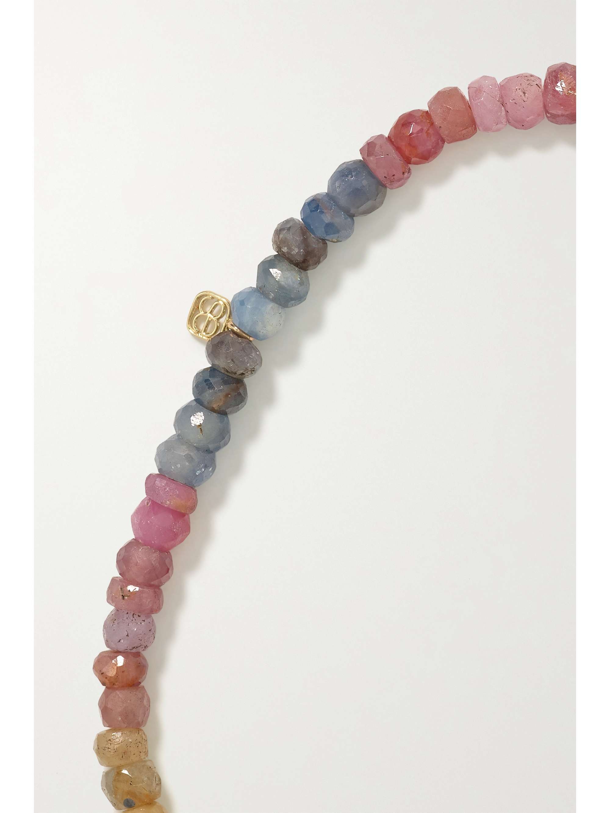 SYDNEY EVAN 14-karat gold, enamel, moonstone and sapphire bracelet