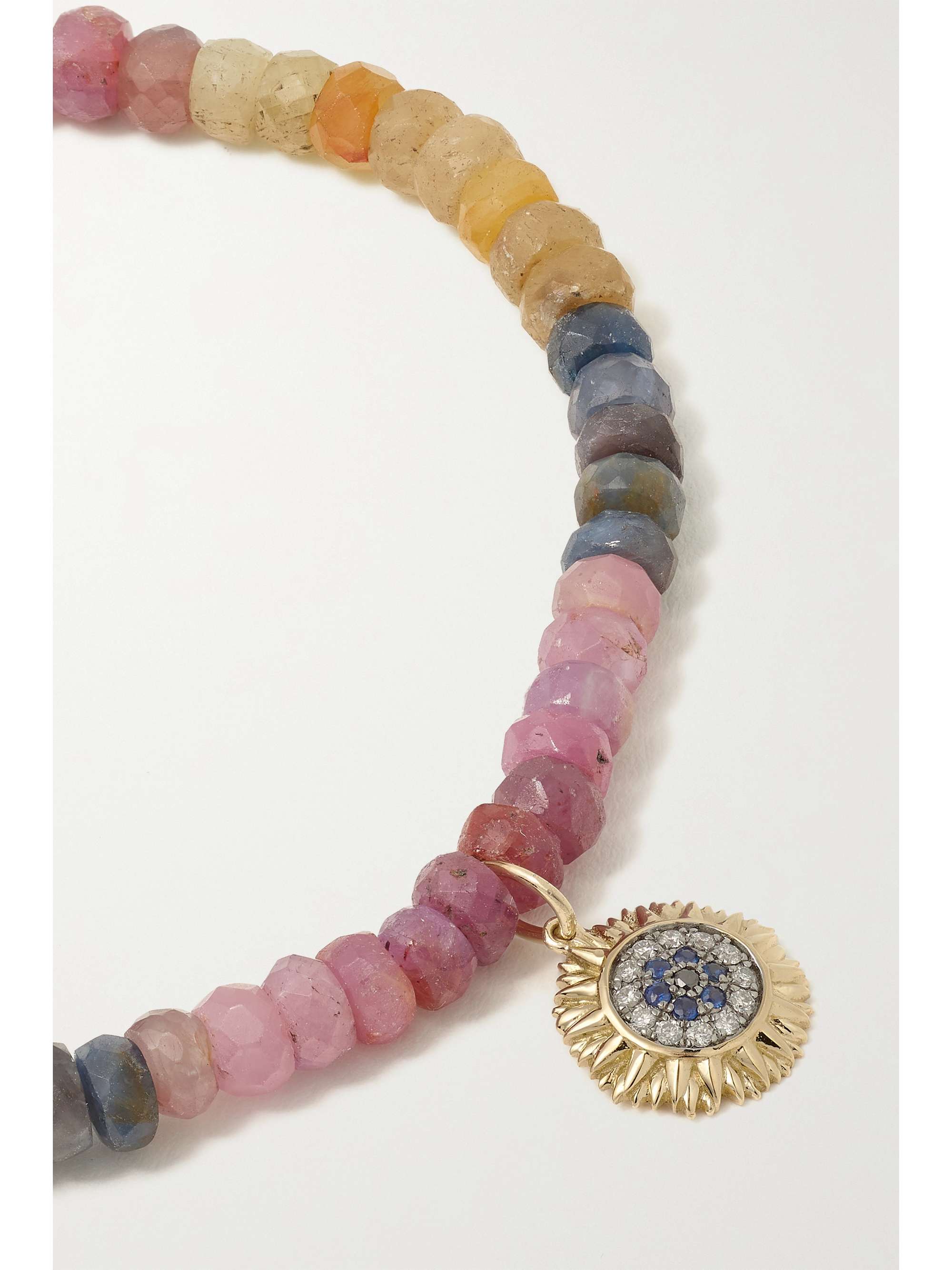 SYDNEY EVAN 14-karat gold, enamel, moonstone and sapphire bracelet