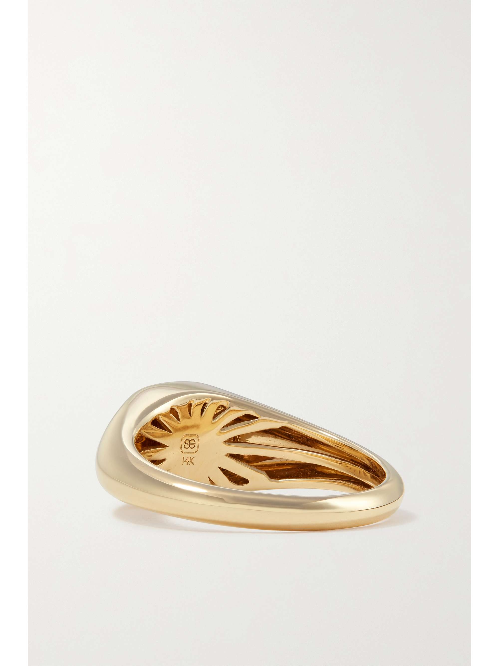 SYDNEY EVAN Elephant 14-karat gold diamond ring