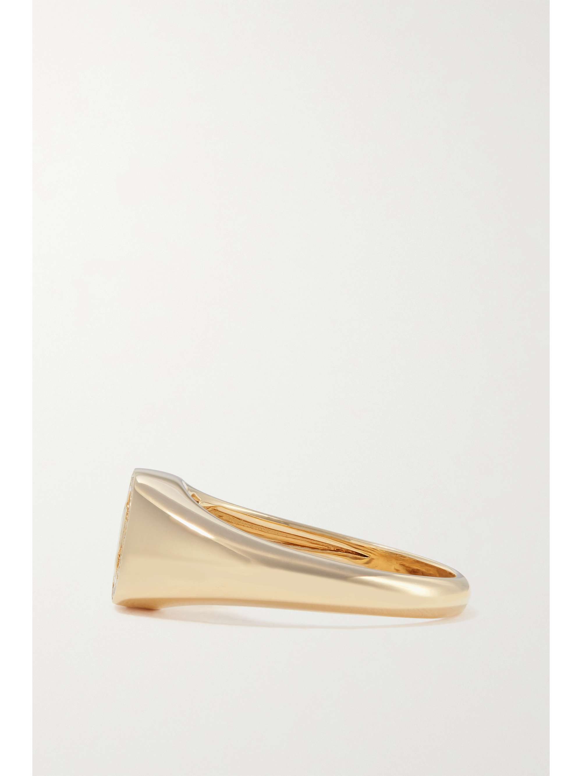 SYDNEY EVAN Elephant 14-karat gold diamond ring