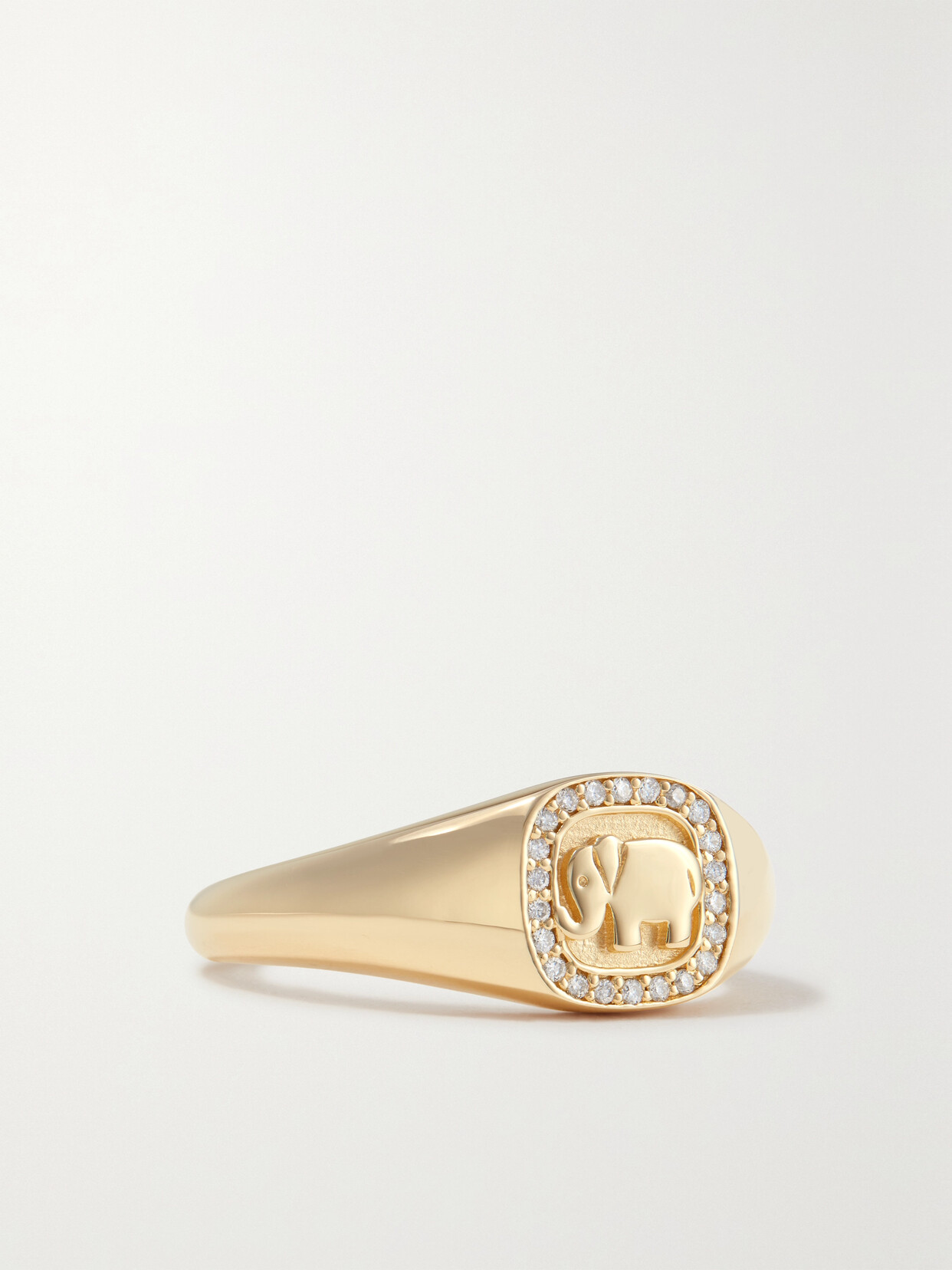 Sydney Evan Elephant 14-karat Gold Diamond Ring