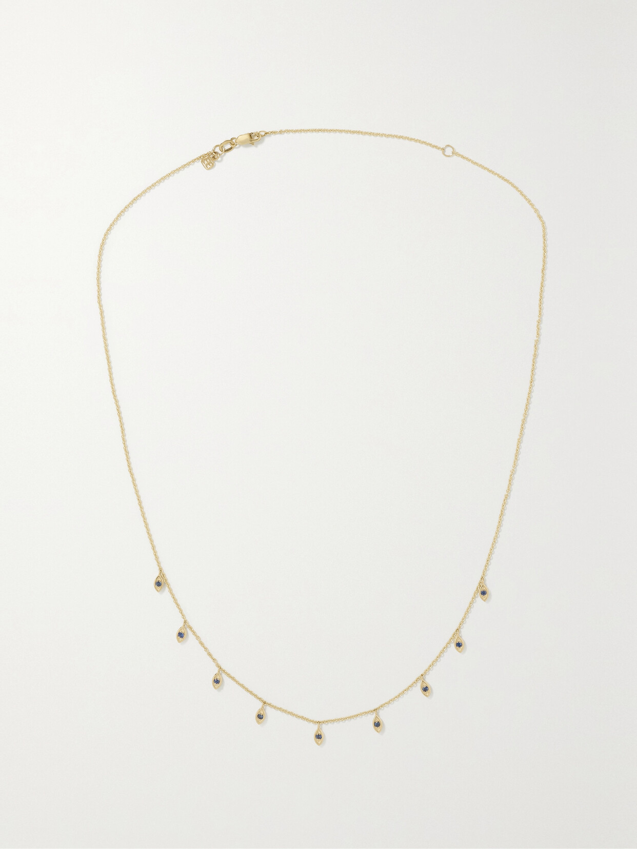 Sydney Evan Fringe 14-karat  Sapphire Necklace