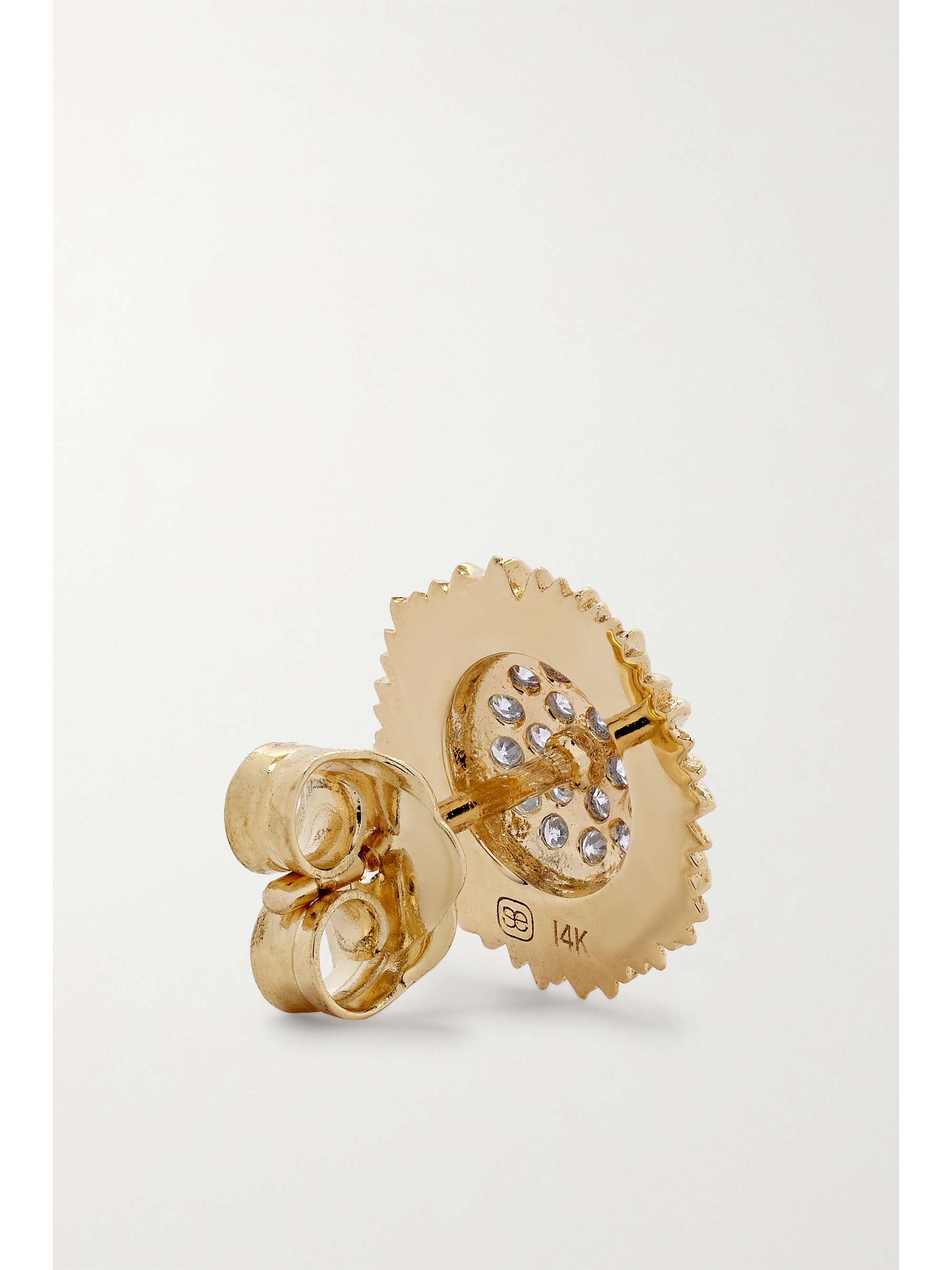 SYDNEY EVAN 14-karat gold diamond earrings