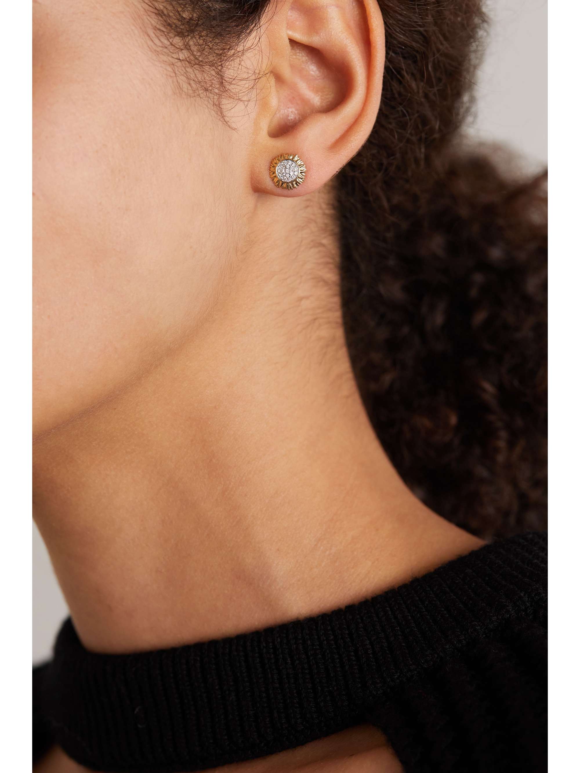 SYDNEY EVAN 14-karat gold diamond earrings