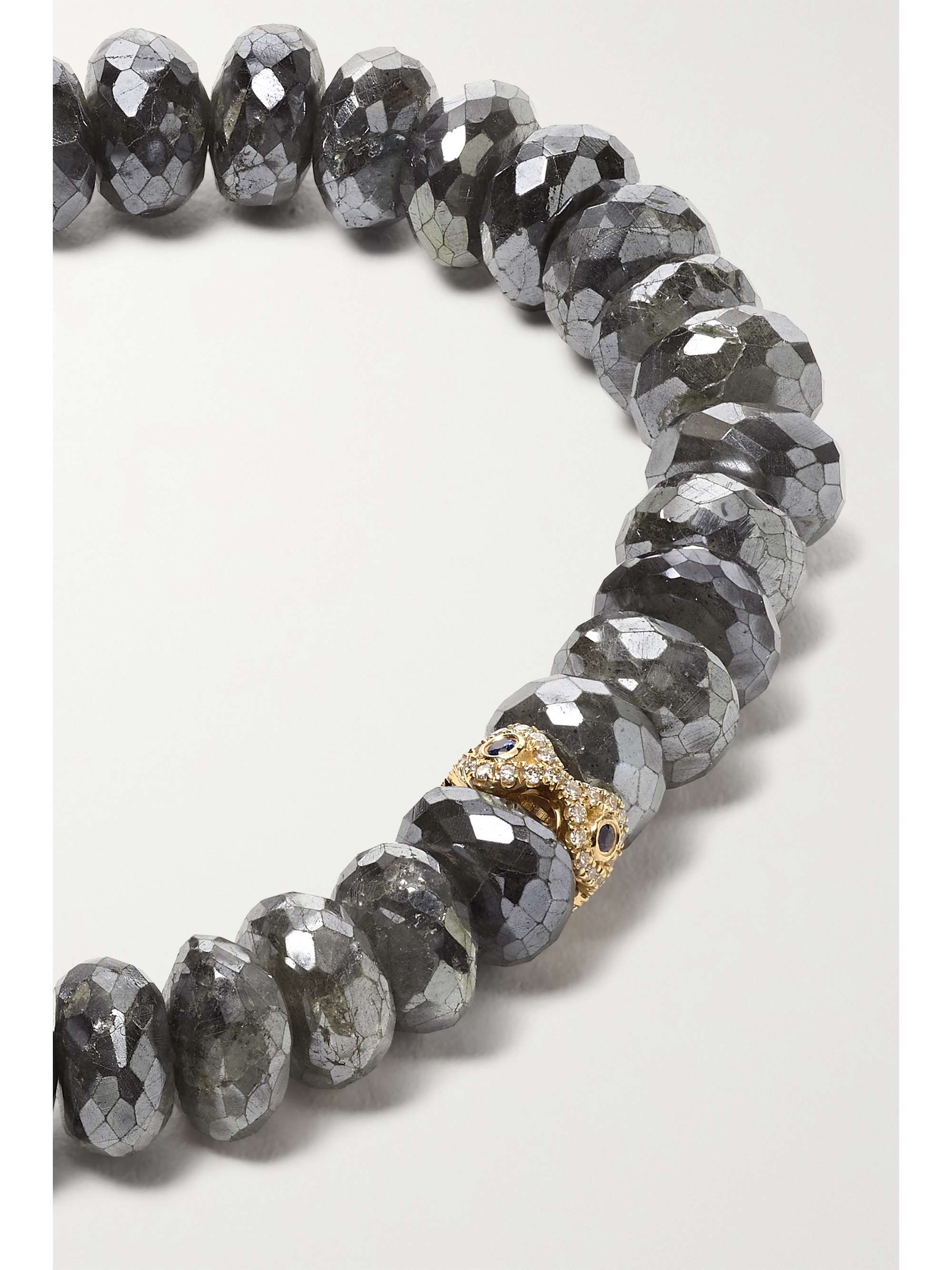 SYDNEY EVAN Evil Eye 14-karat gold multi-stone bracelet