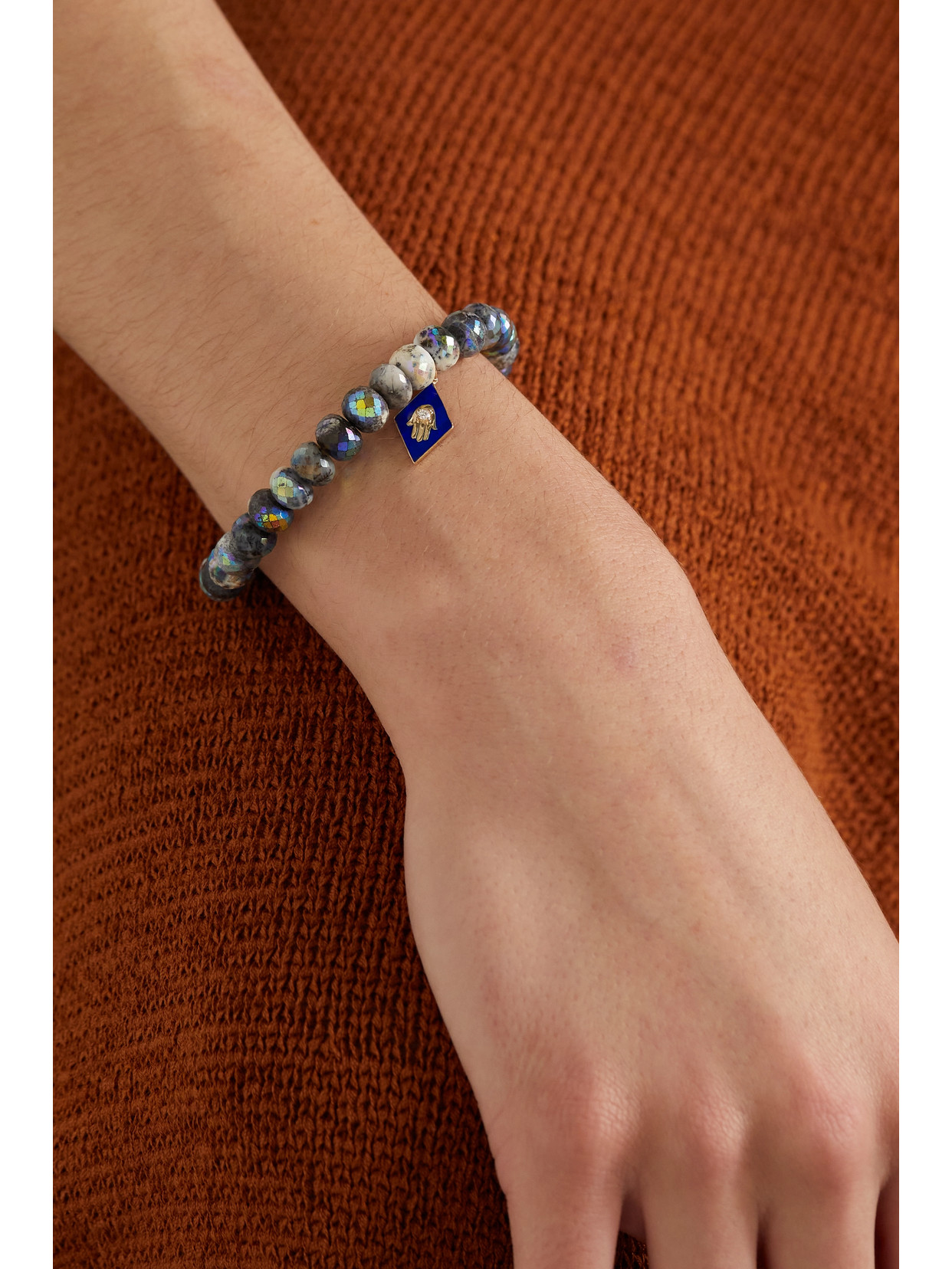 Sydney Evan 14-karat Gold, Enamel, Opal And Diamond Bracelet In Gold
