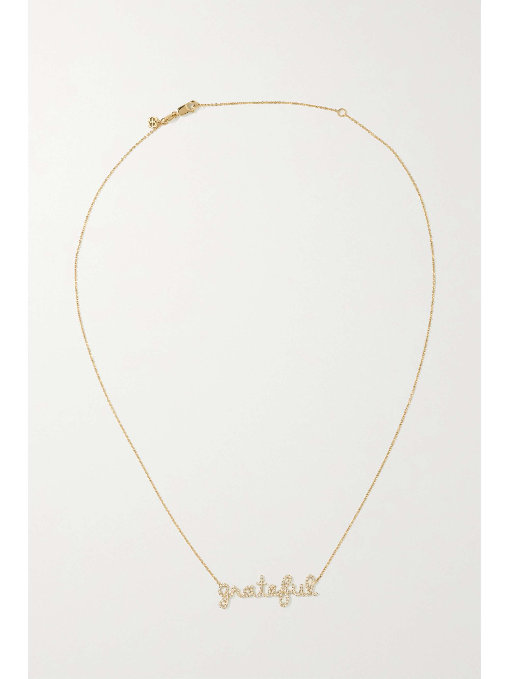 SYDNEY EVAN Grateful 14-karat gold diamond necklace