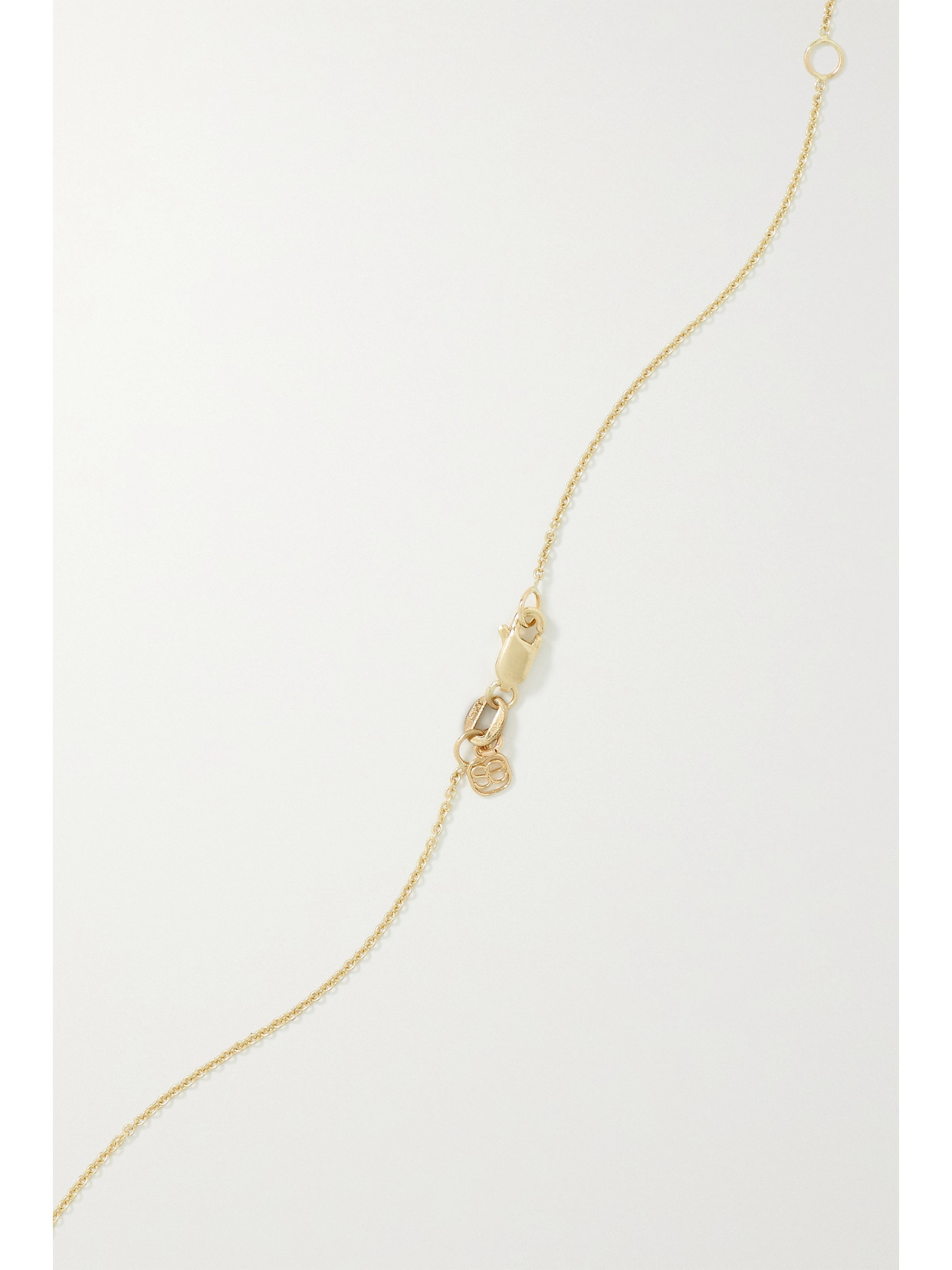 Sydney Evan Tiny Hamsa 14-karat Gold, Enamel And Diamond Necklace In Gold
