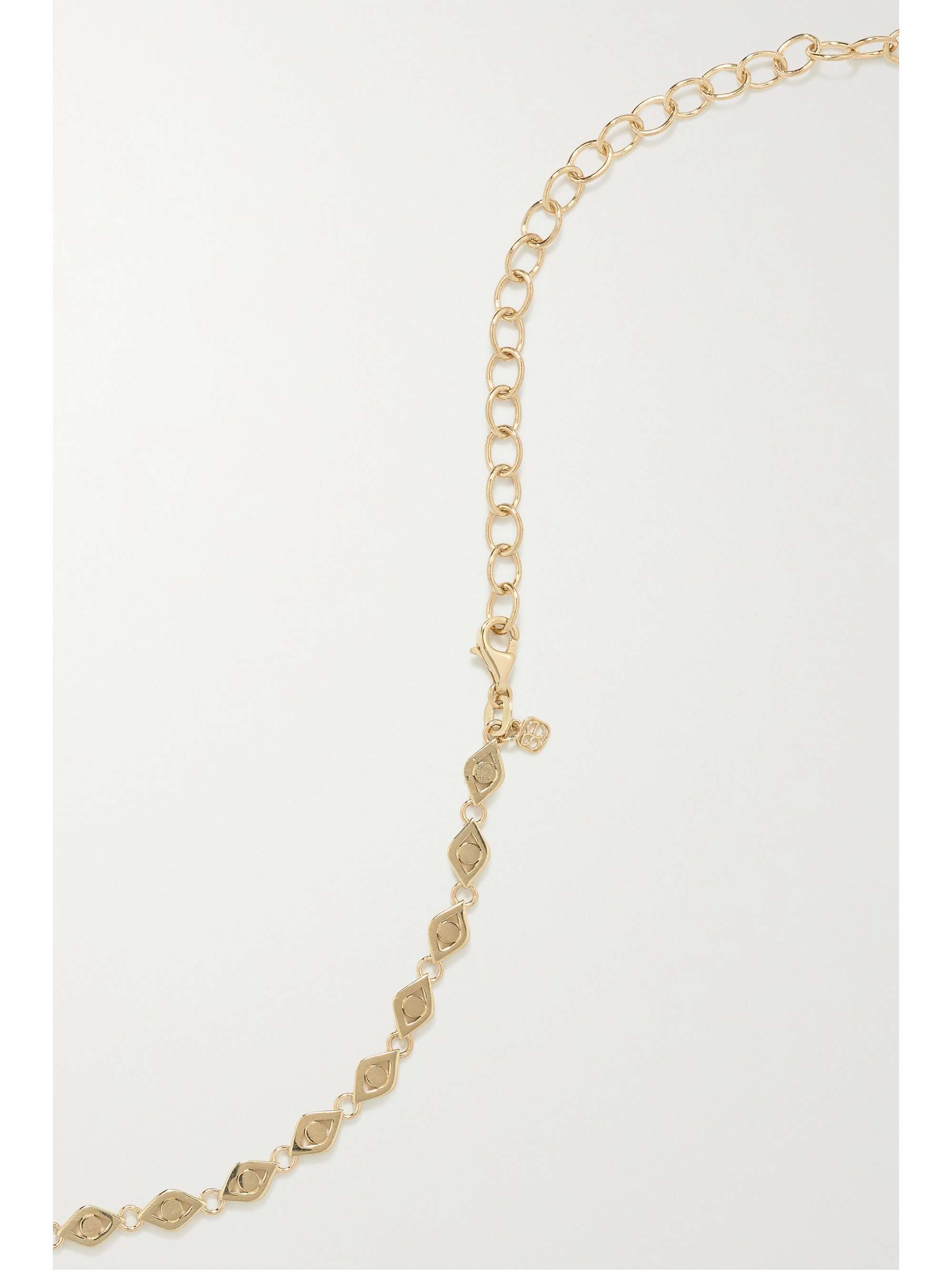 SYDNEY EVAN Evil Eye 14-karat gold diamond necklace