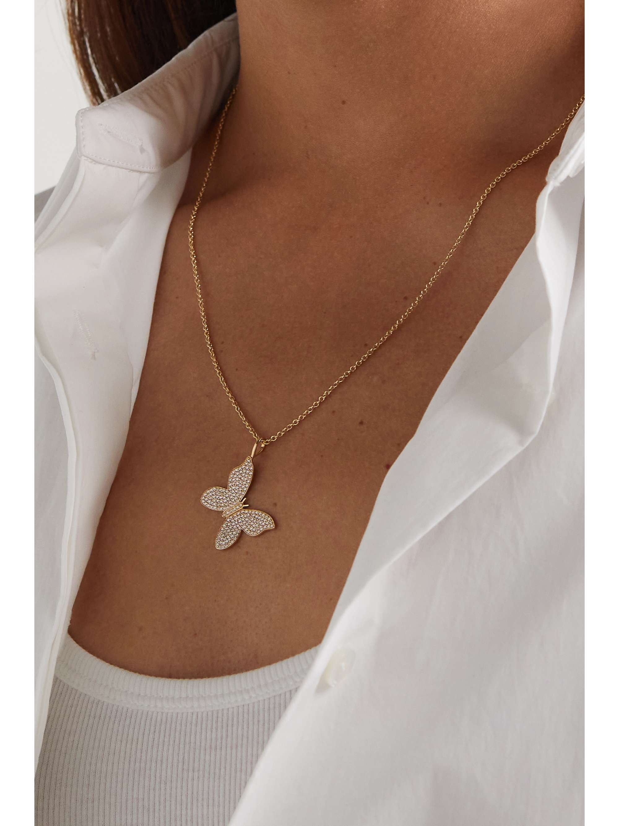 SYDNEY EVAN 14-karat gold diamond necklace