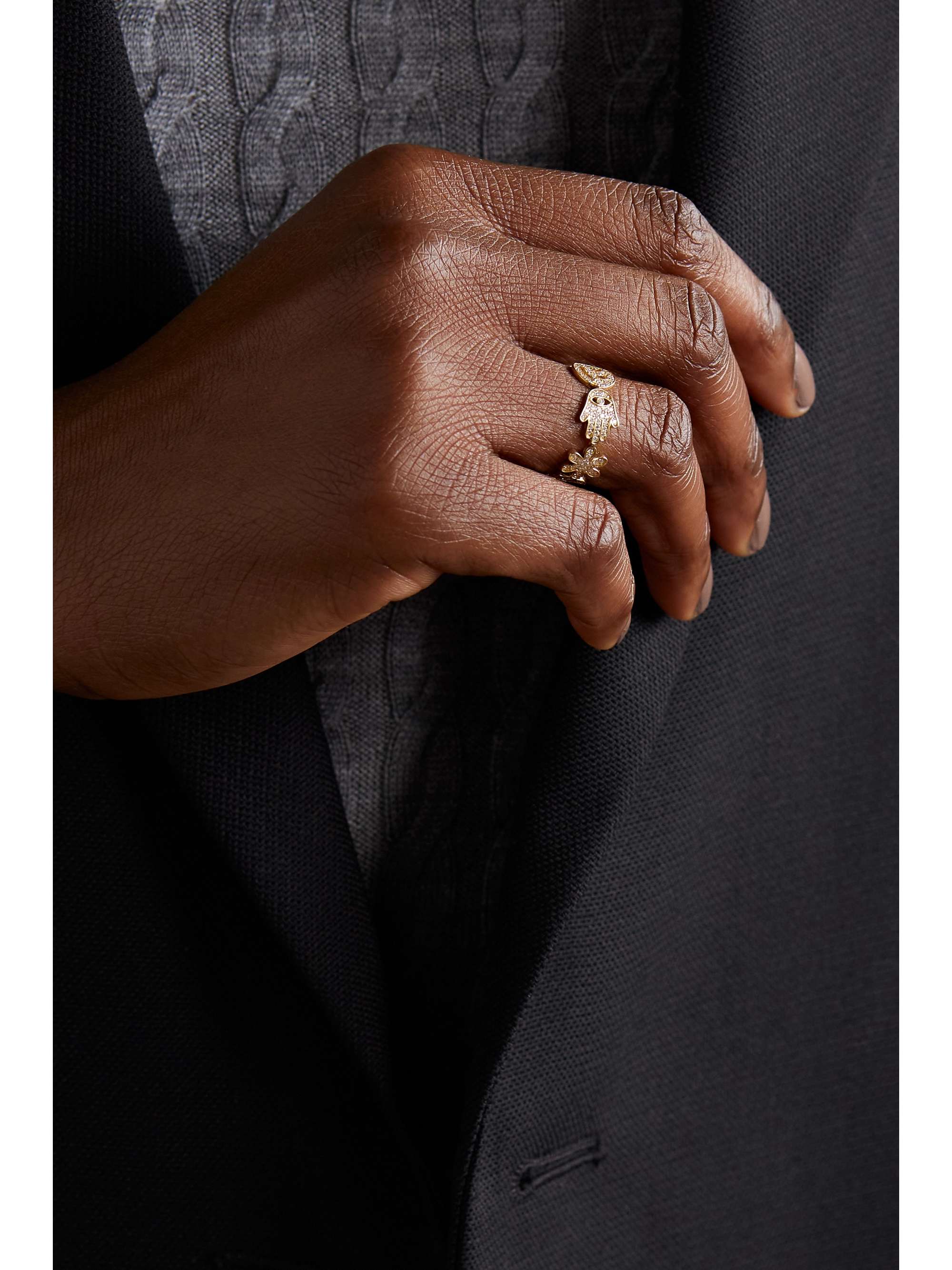 SYDNEY EVAN Icon 18-karat gold diamond ring