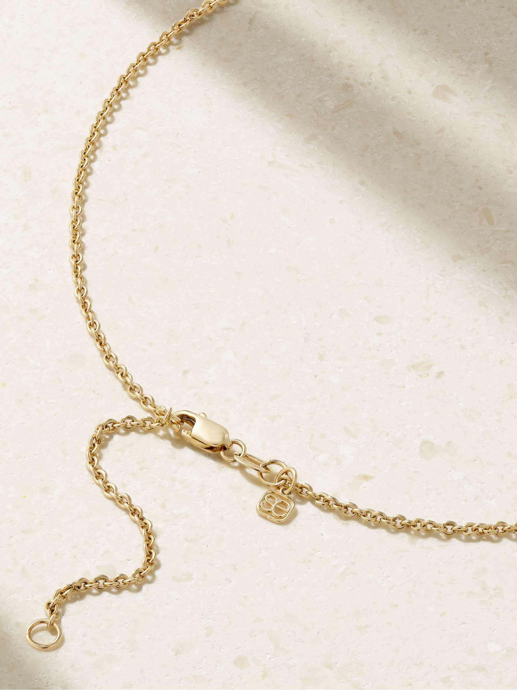 SYDNEY EVAN Icon Bar 14-karat gold diamond necklace