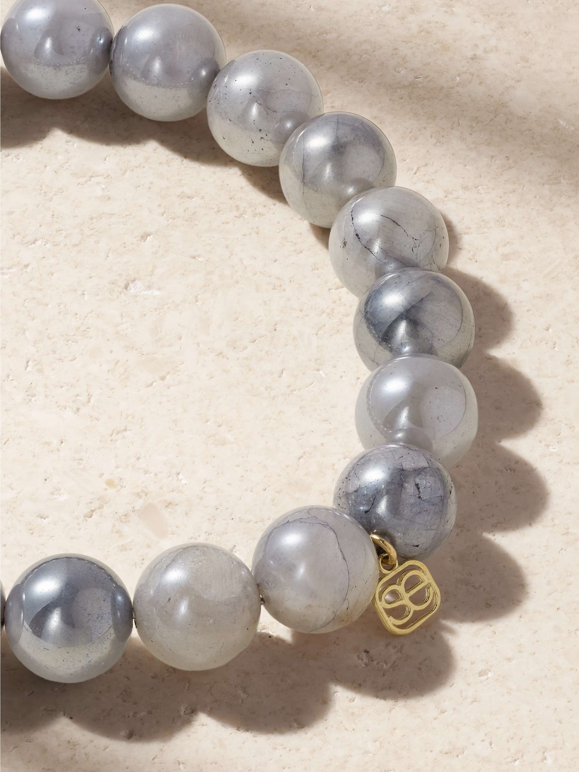 SYDNEY EVAN Star 14-karat gold, moonstone and diamond bracelet