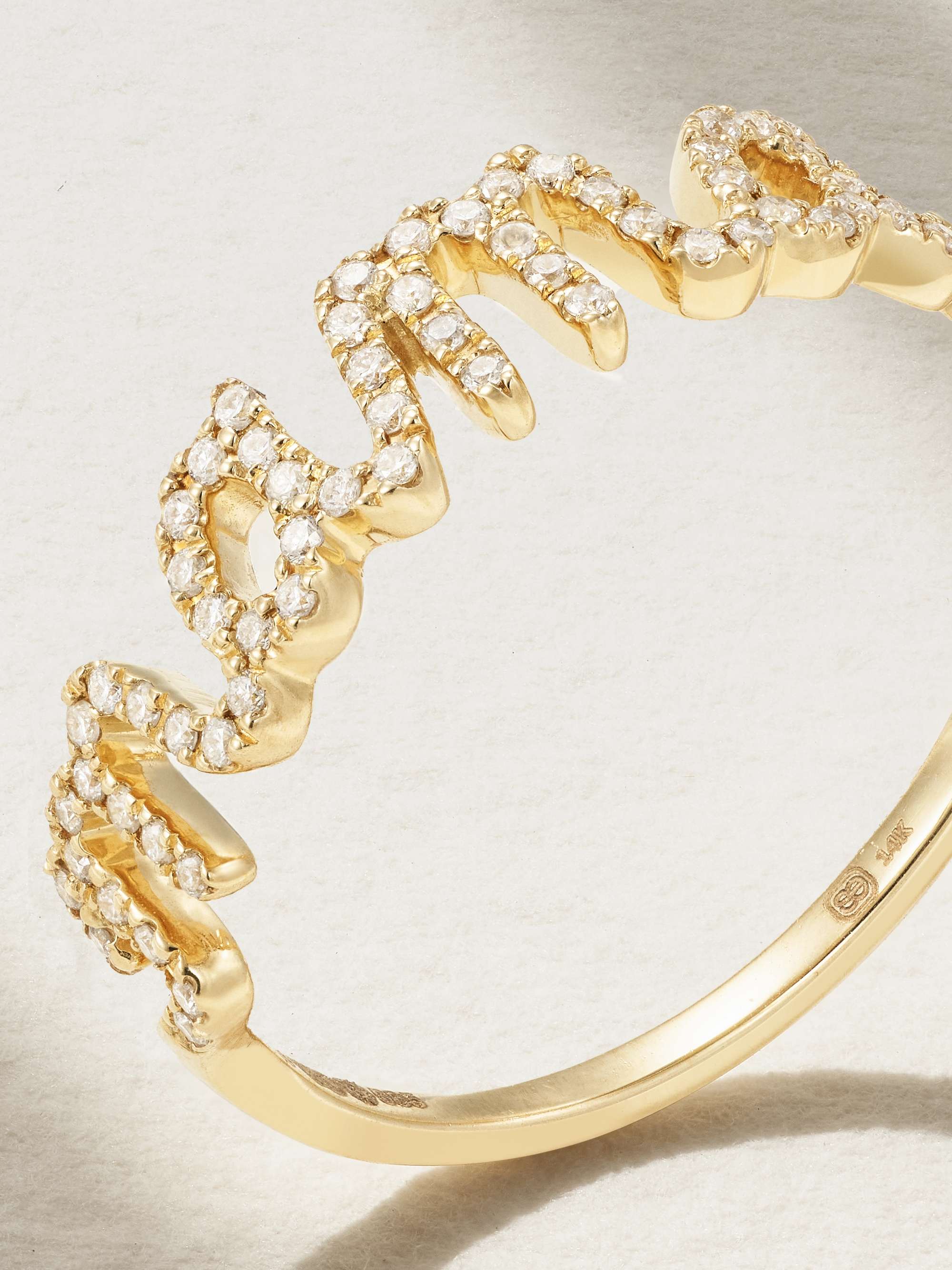 SYDNEY EVAN Mama 14-karat gold diamond ring