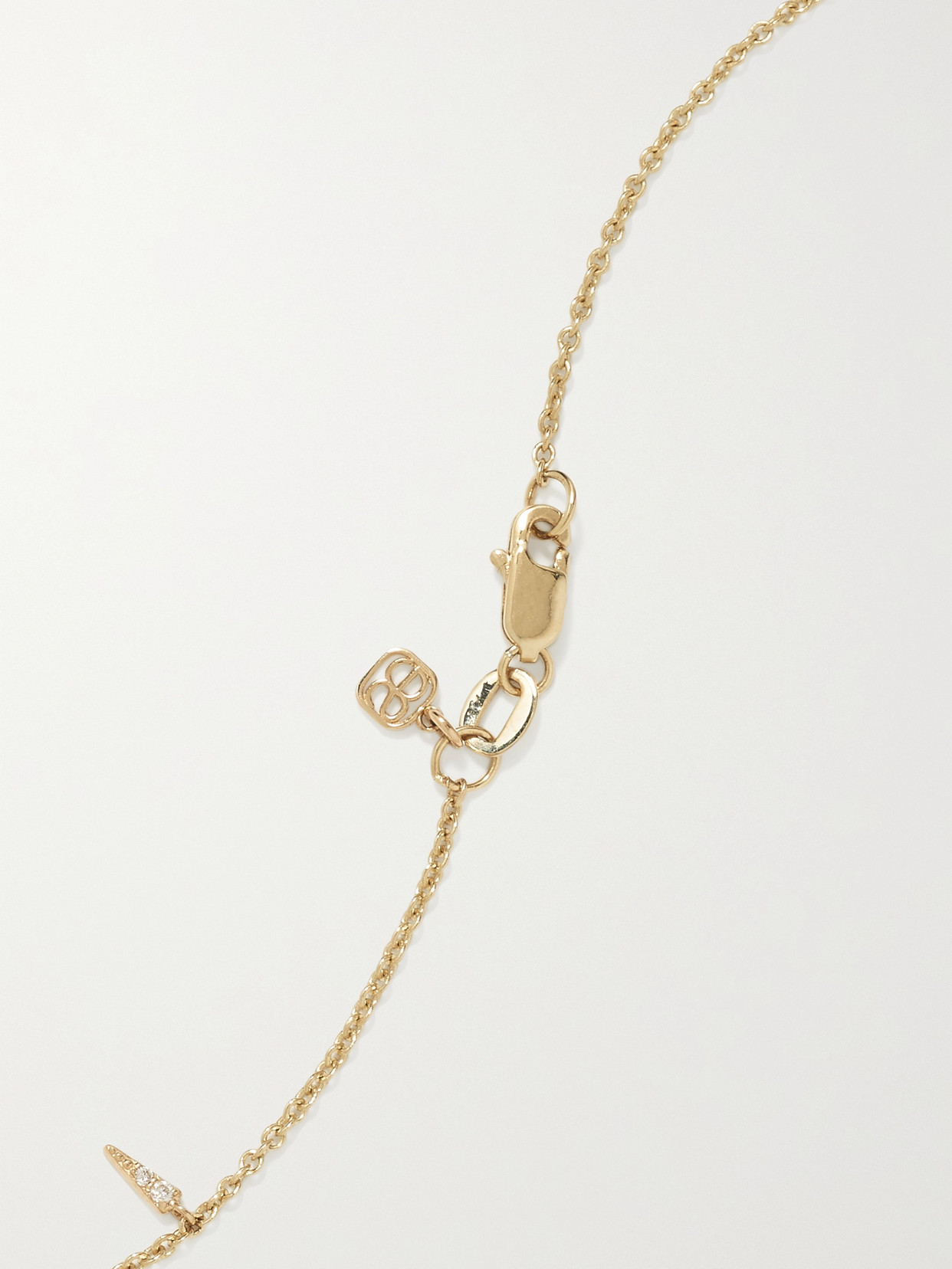 Sydney Evan Large Groovy Eye 14-karat Gold, Diamond And Enamel Necklace In Gold