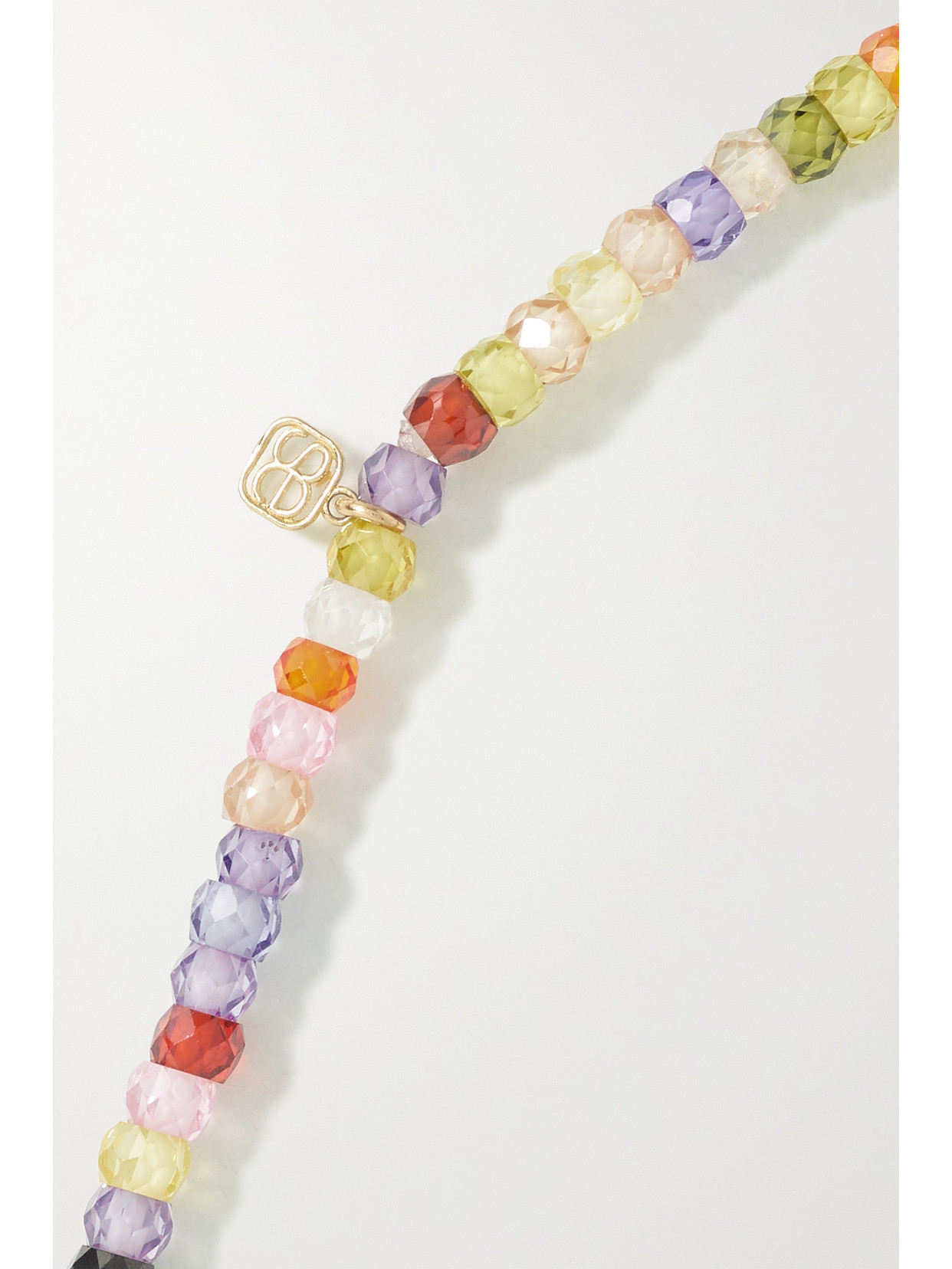 Sydney Evan Mini Evil Eye 14-karat Gold, Enamel And Zirconia Bracelet In Gold