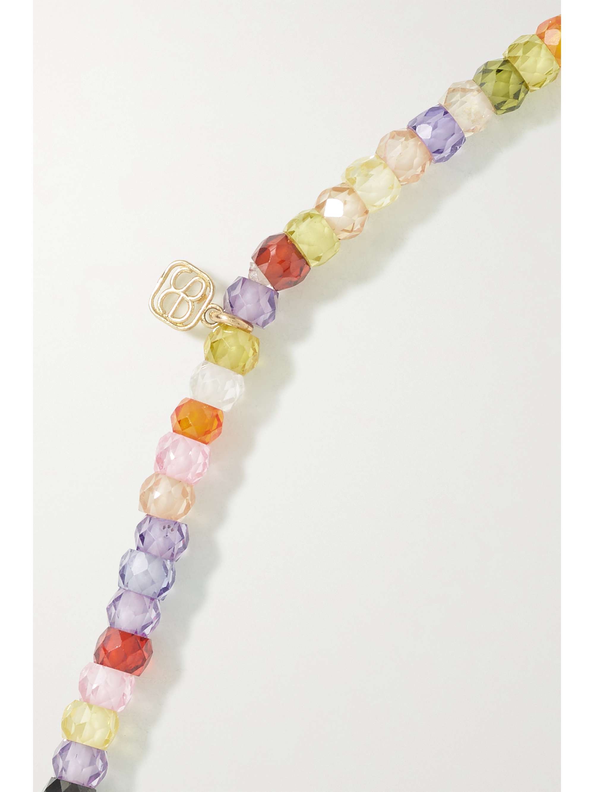 SYDNEY EVAN Mini Evil Eye 14-karat gold, enamel and zirconia bracelet
