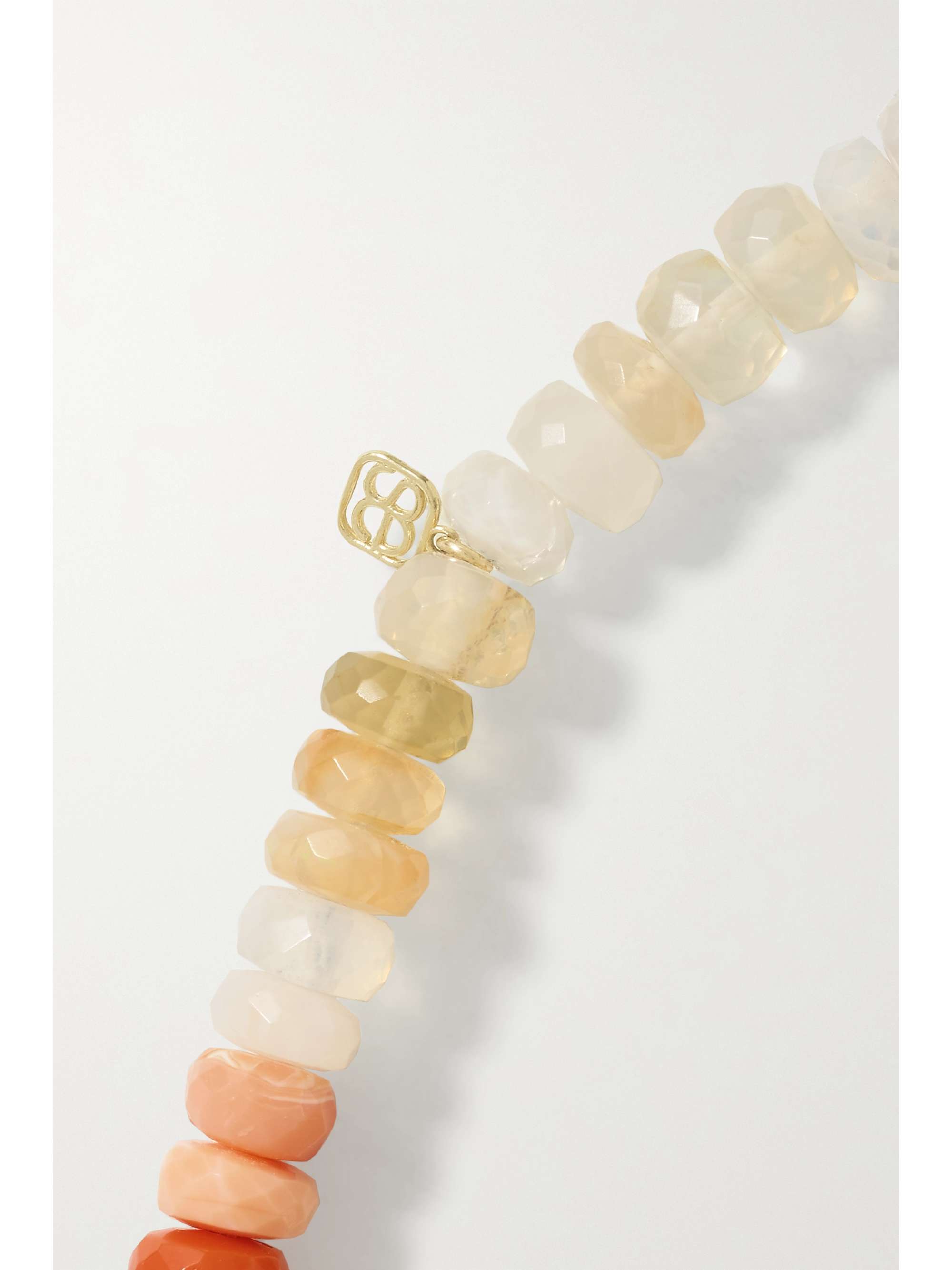 SYDNEY EVAN Lucky Wish 14-karat gold, opal and ruby bracelet