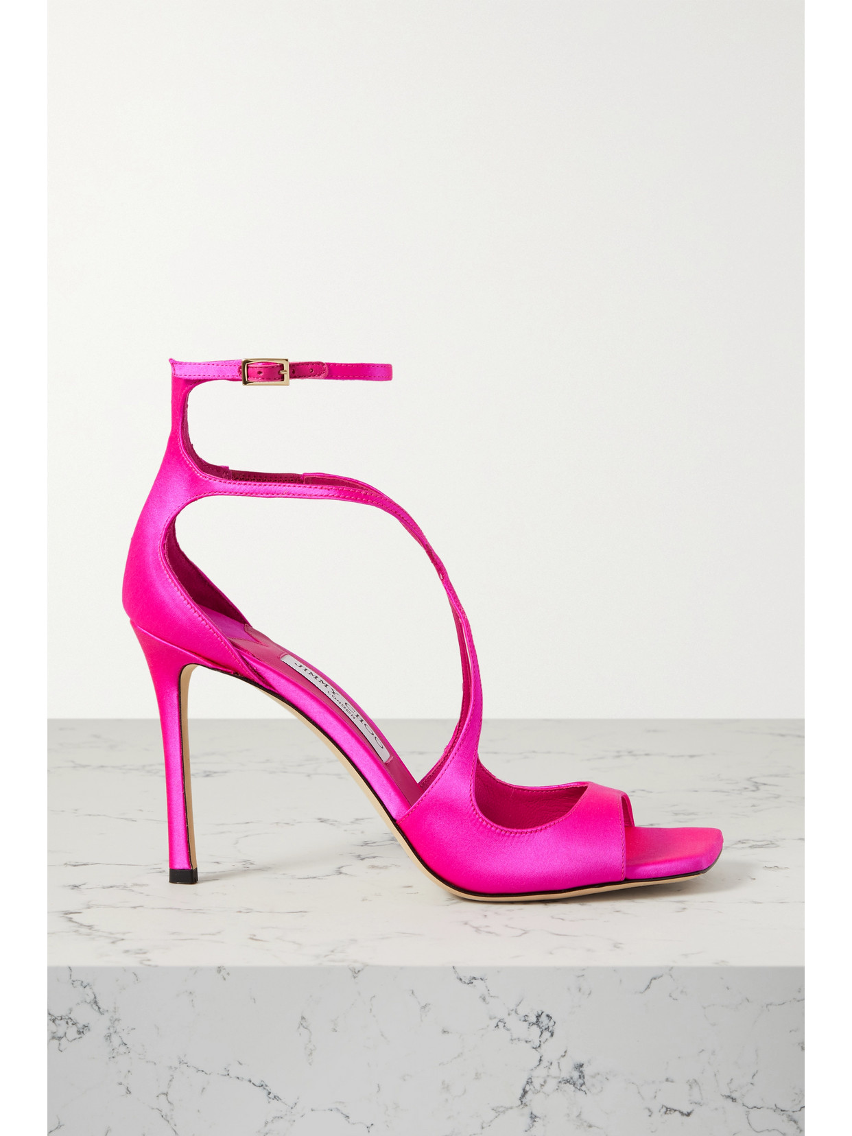 Jimmy Choo Azia 95 Satin Sandals - Pink