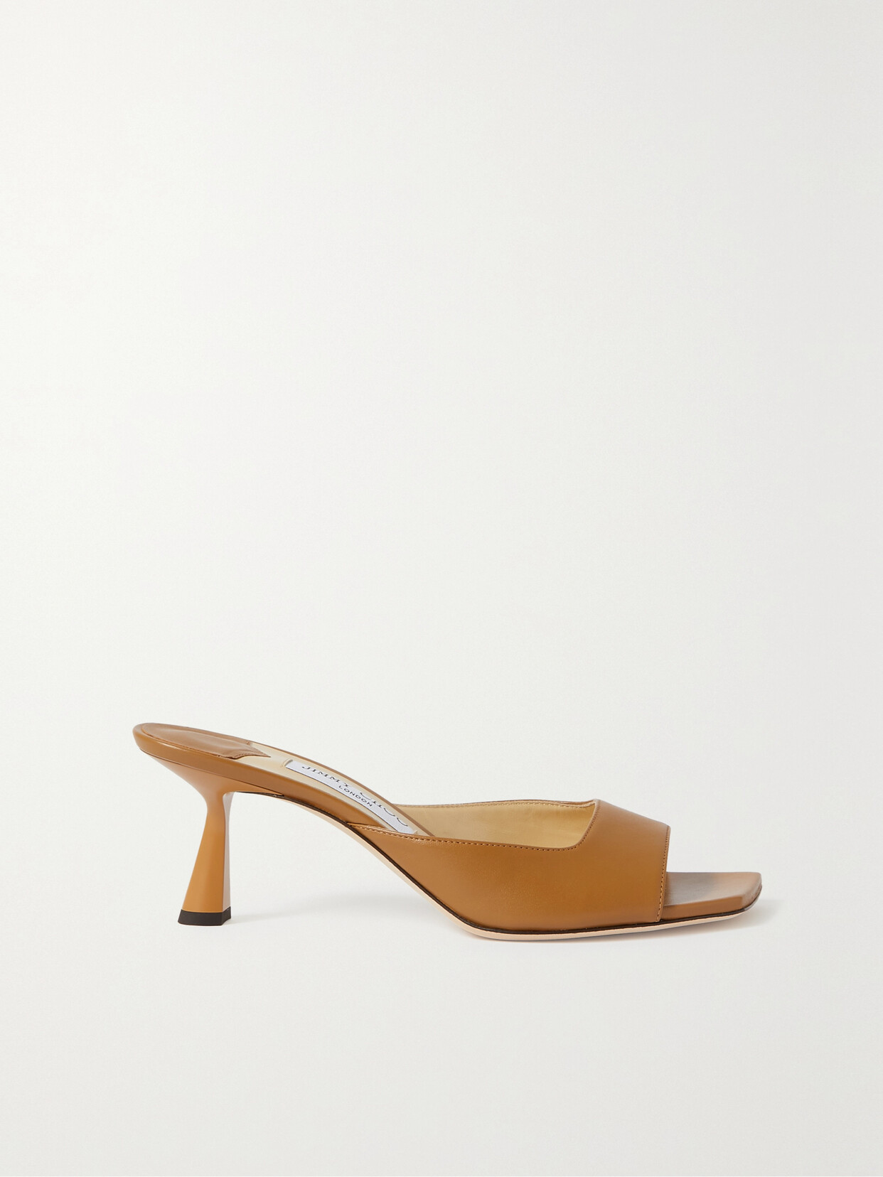 Jimmy Choo Brown Zania 65 Leather Mules In Brown