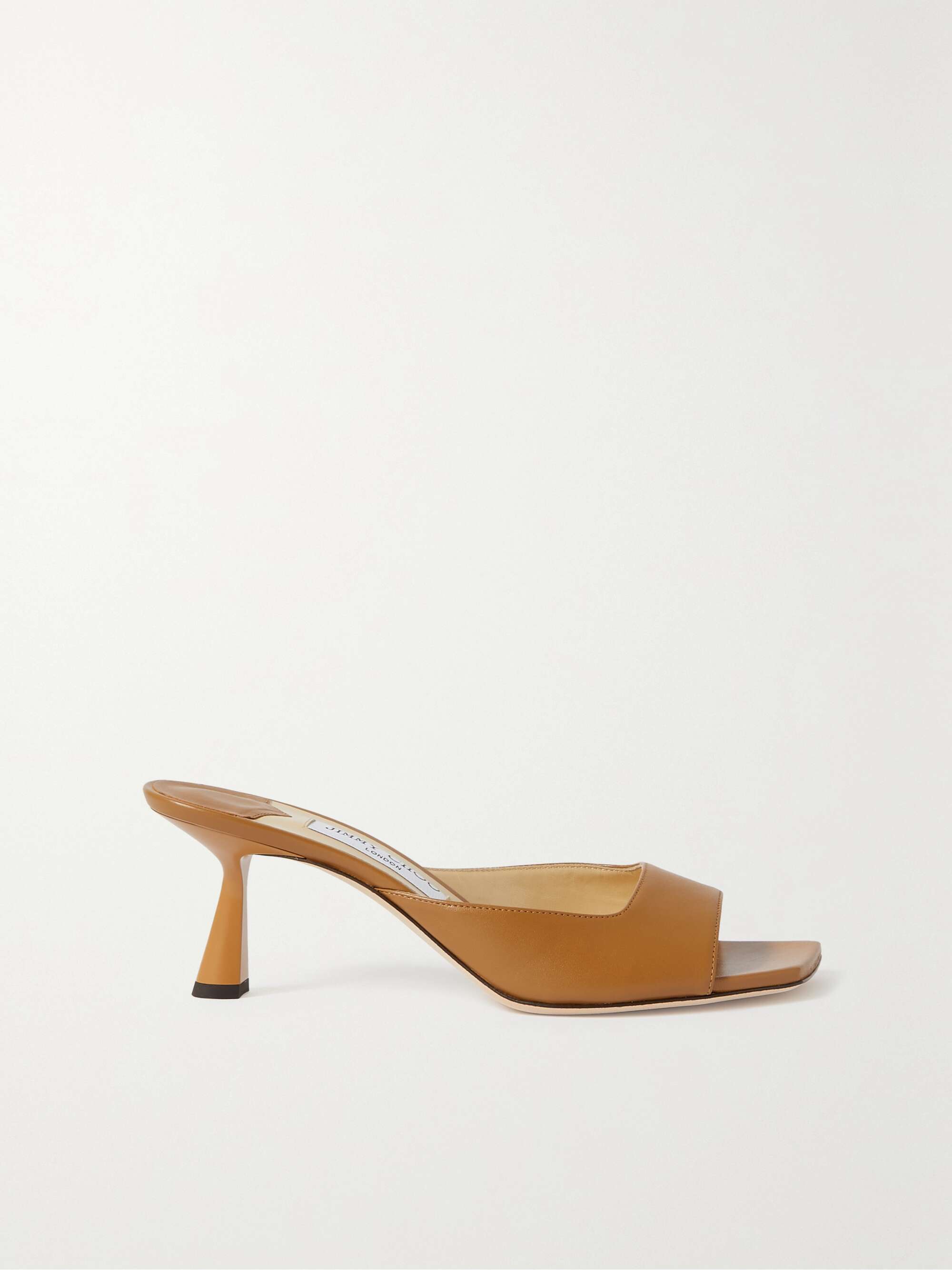 JIMMY CHOO Zania 65 leather mules | NET-A-PORTER