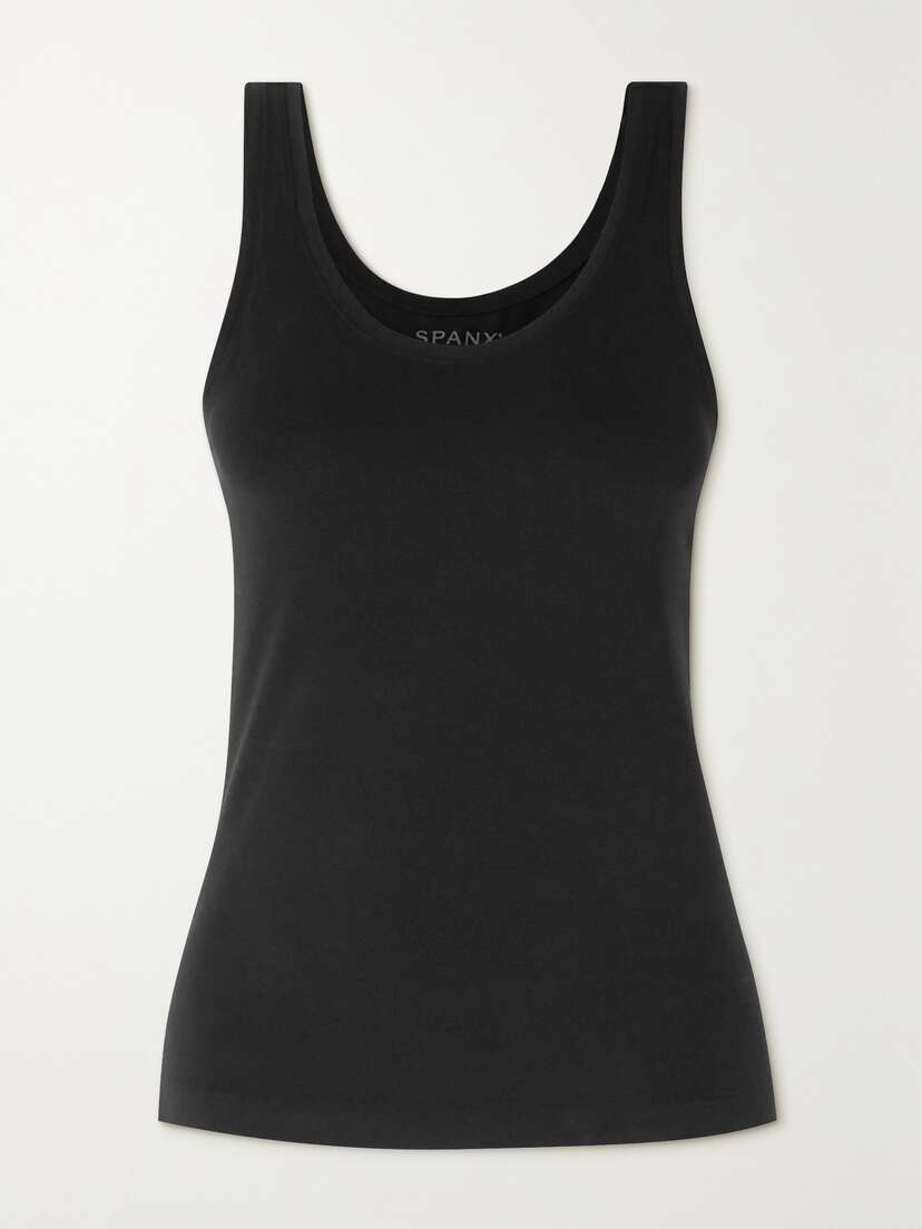 Spanx Comfort Stretch-cotton And Modal-blend Jersey Tank - x large