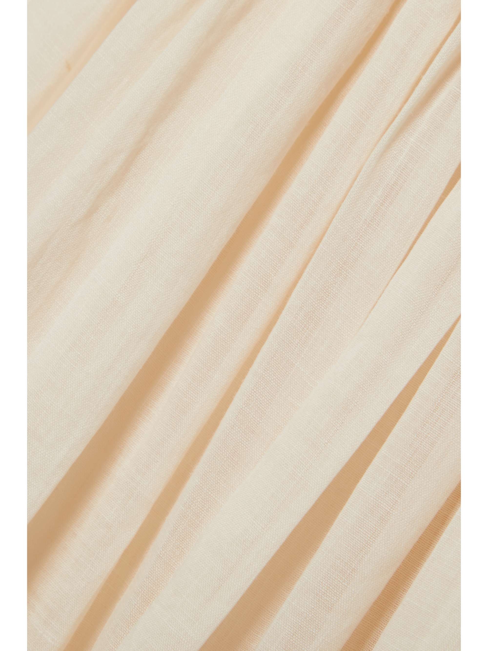 ZIMMERMANN Moonshine tasseled pinktucked ramie dress