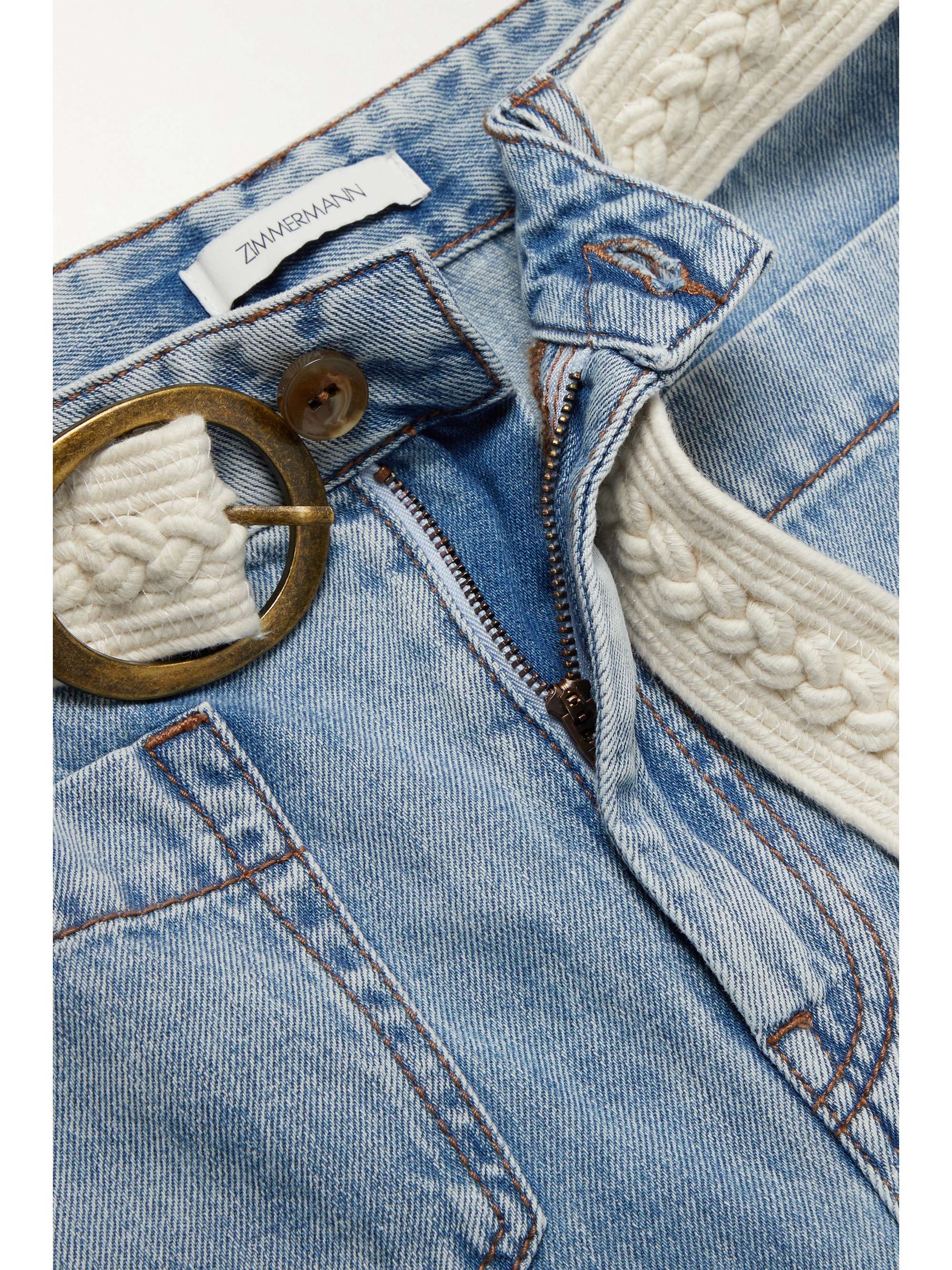ZIMMERMANN Andie belted high-rise flared jeans