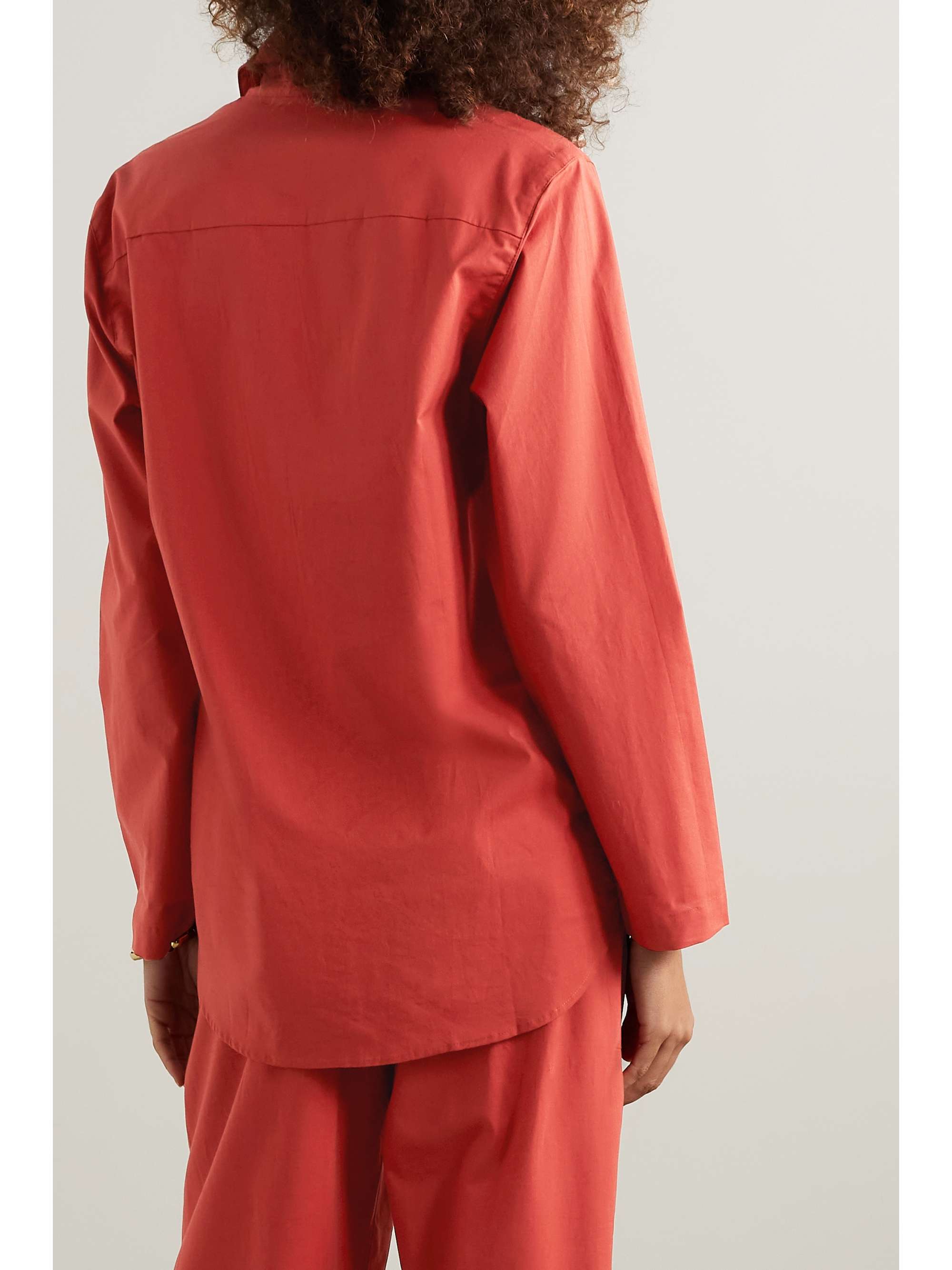 LESET Eve oversized cotton-poplin shirt