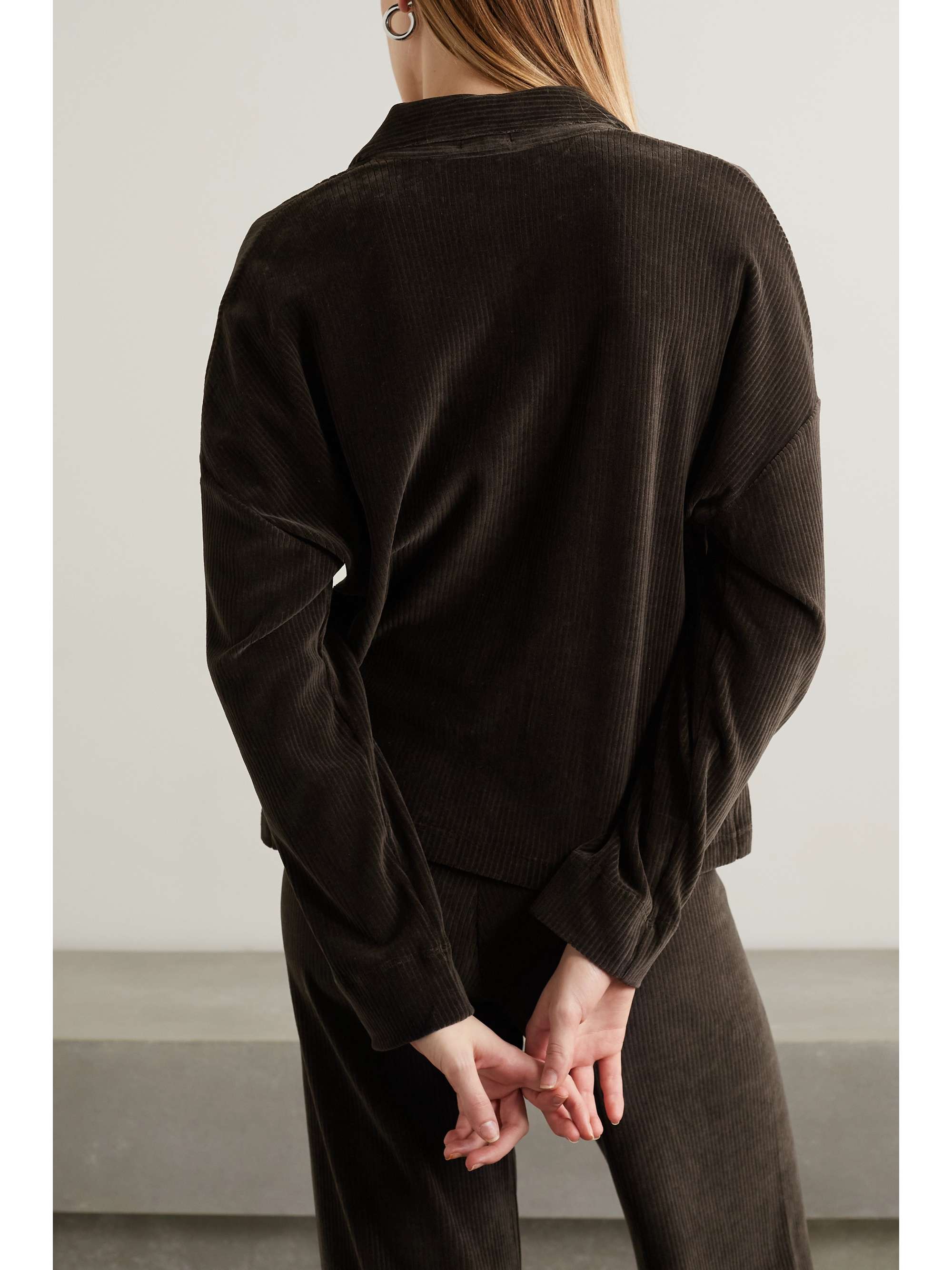 LESET Sophie cotton-blend corduroy shirt