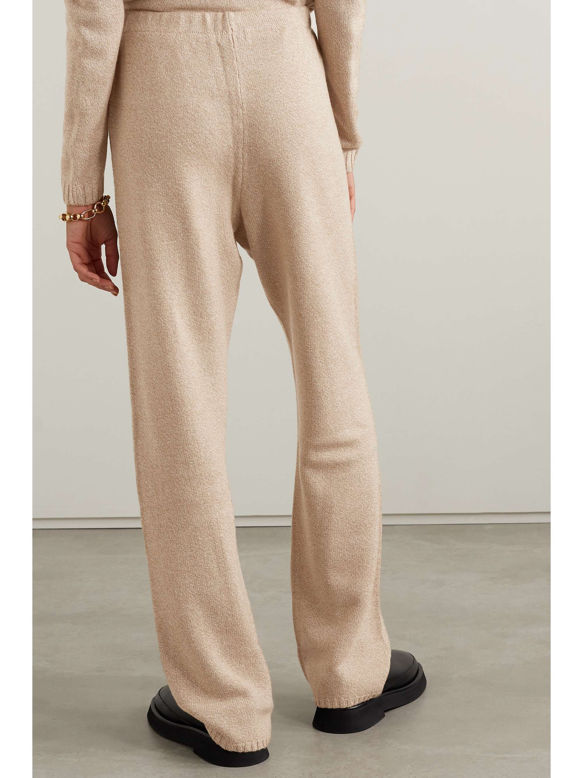 LESET Zoe knitted wide-leg pants