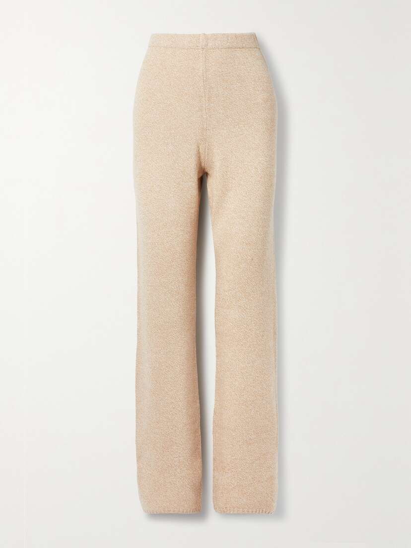 LESET Zoe Knitted Wide-leg Pants - x large