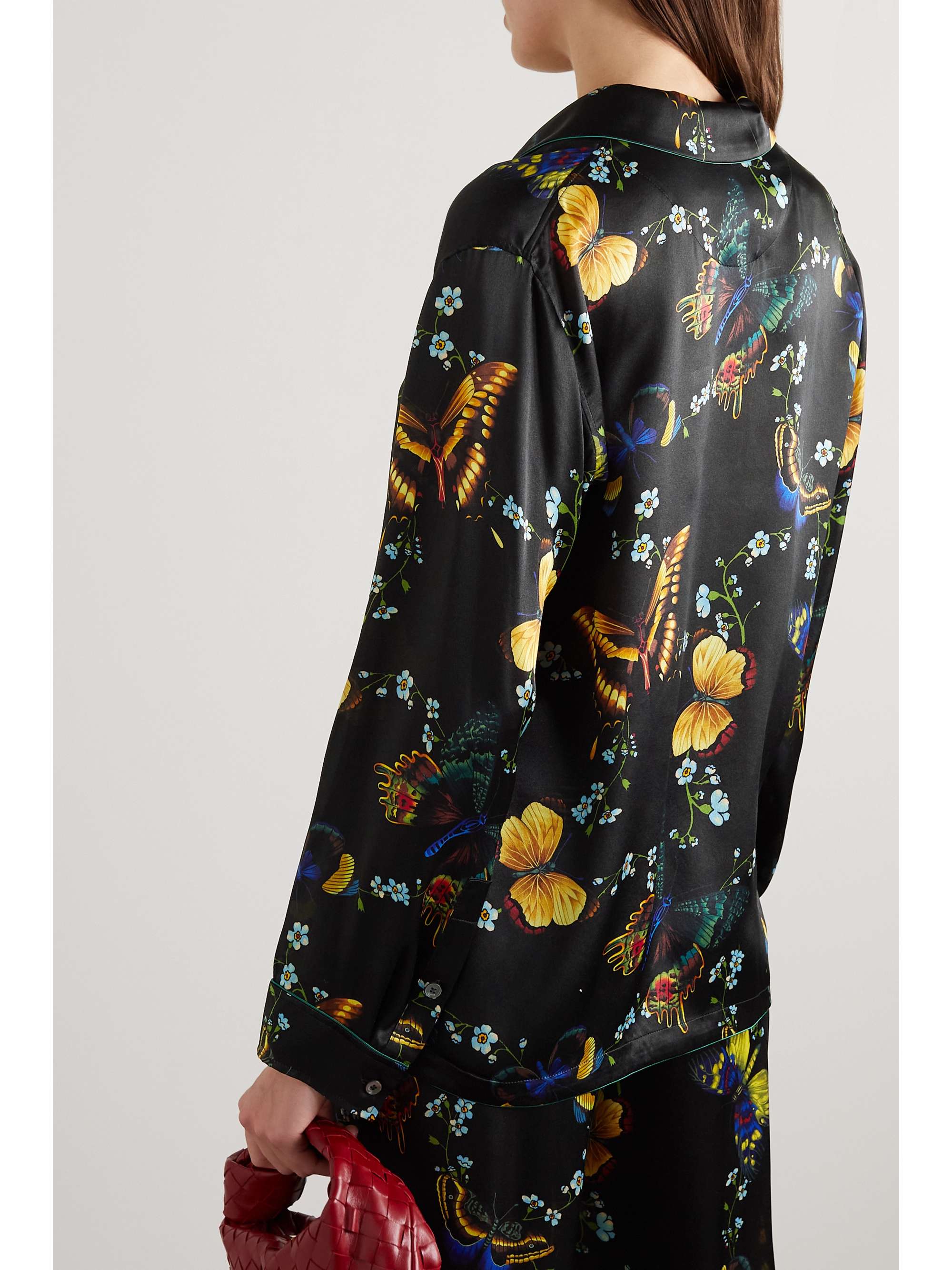 LANVIN Printed silk-satin shirt
