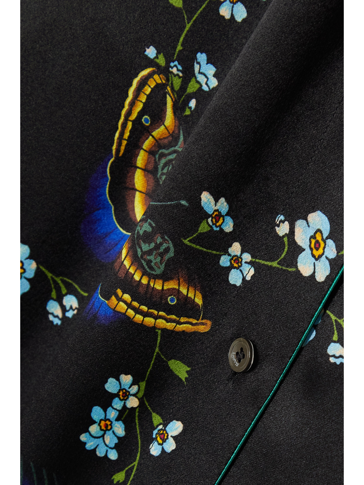 Printed Silk-Satin Shirt