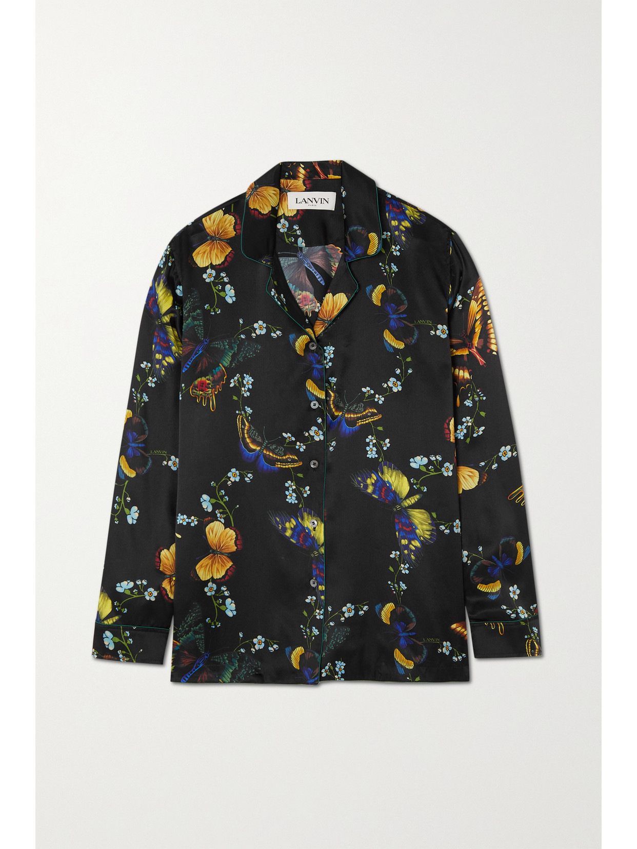Printed Silk-Satin Shirt