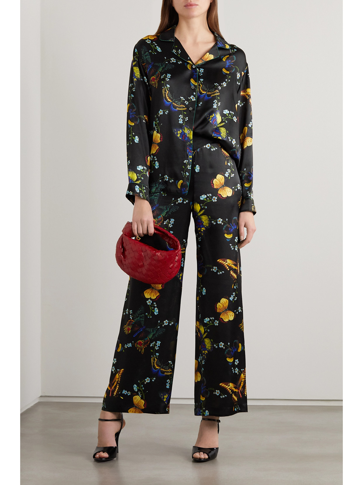 Printed Silk-Satin Shirt