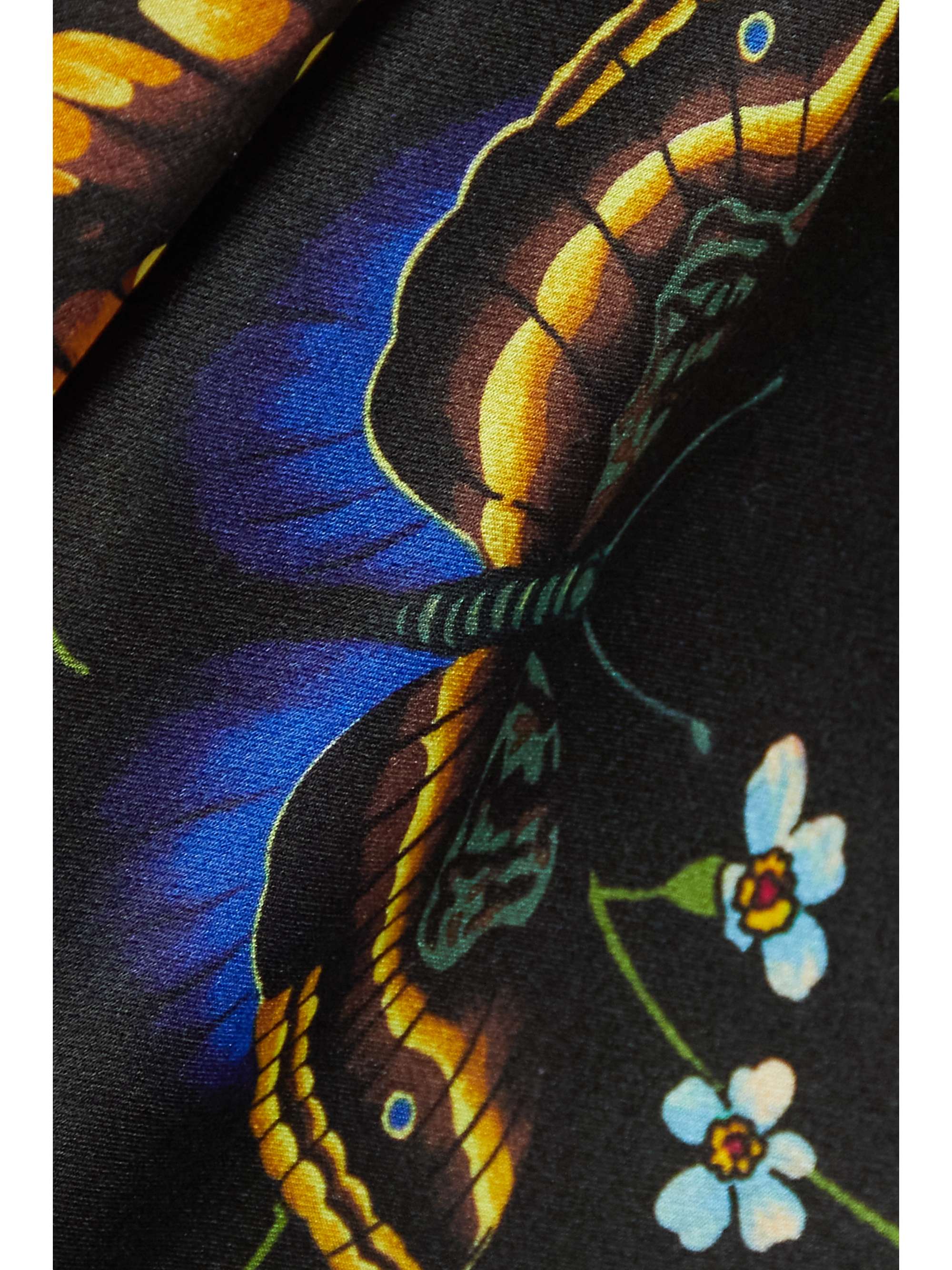 LANVIN 印花丝缎阔腿裤
