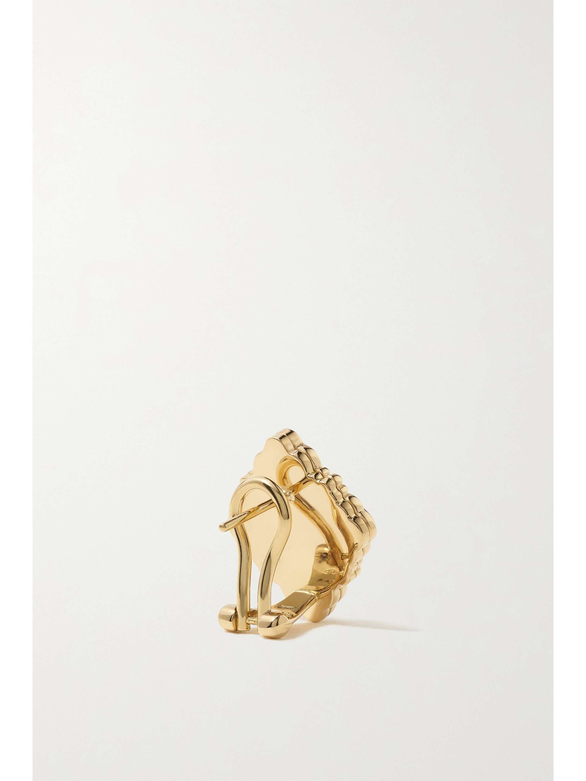 BUCCELLATI Opera Tulle 18-karat gold enamel earrings