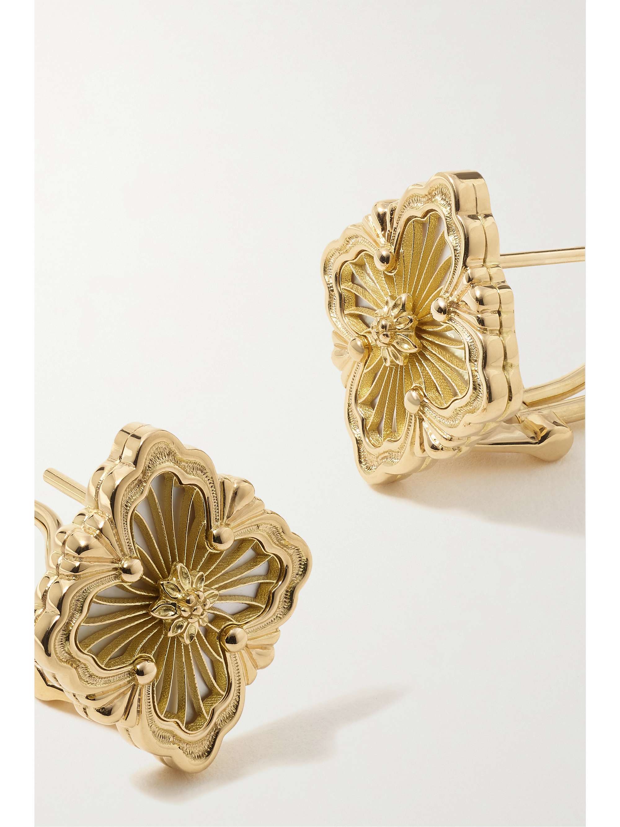 BUCCELLATI Opera Tulle 18-karat gold enamel earrings