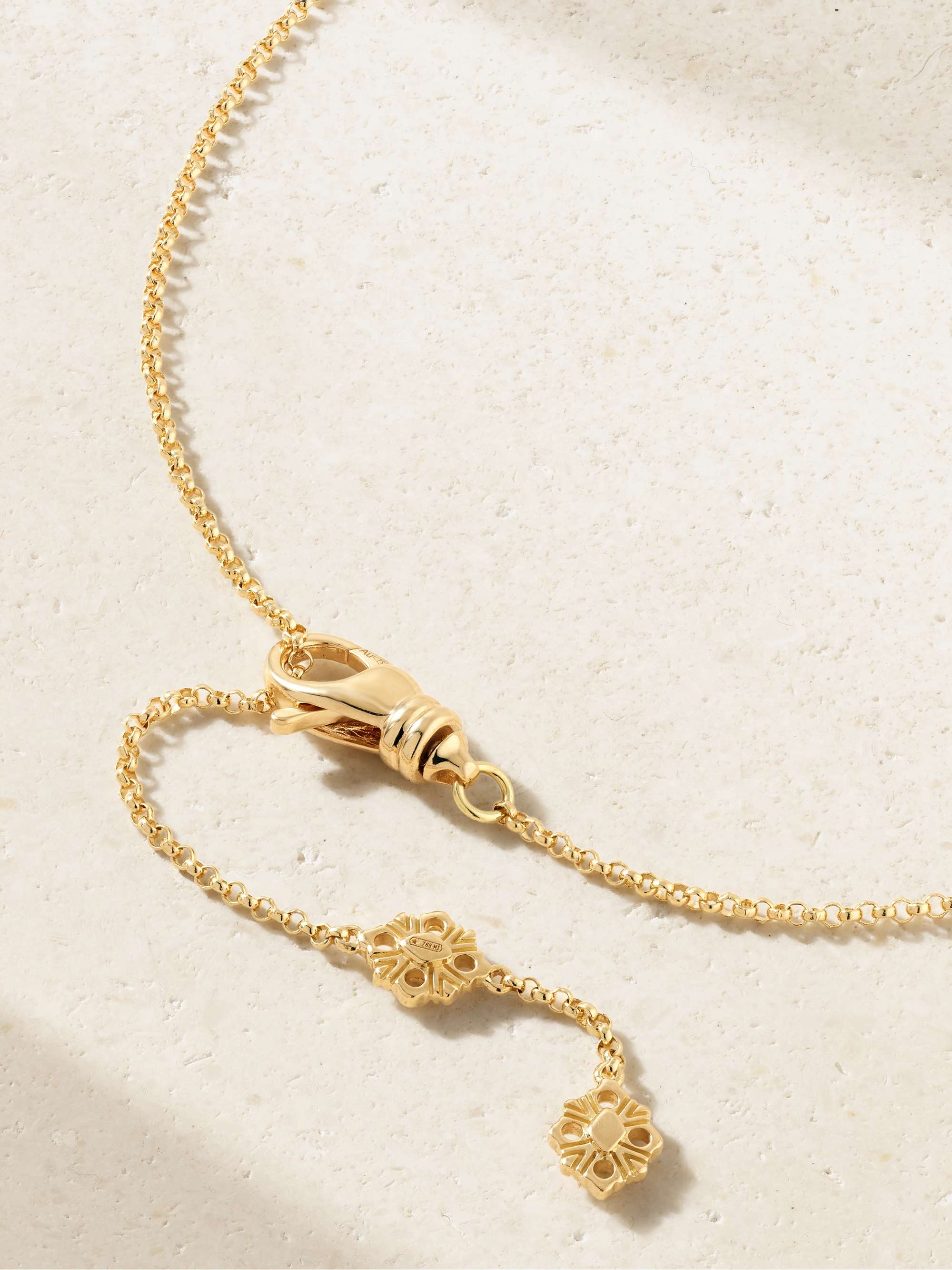 BUCCELLATI Opera Tulle 18-karat gold mother-of-pearl necklace