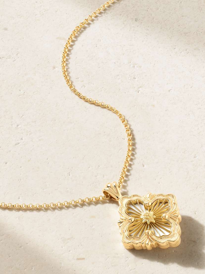 Buccellati Opera Tulle 18-karat Gold Mother-of-pearl Necklace