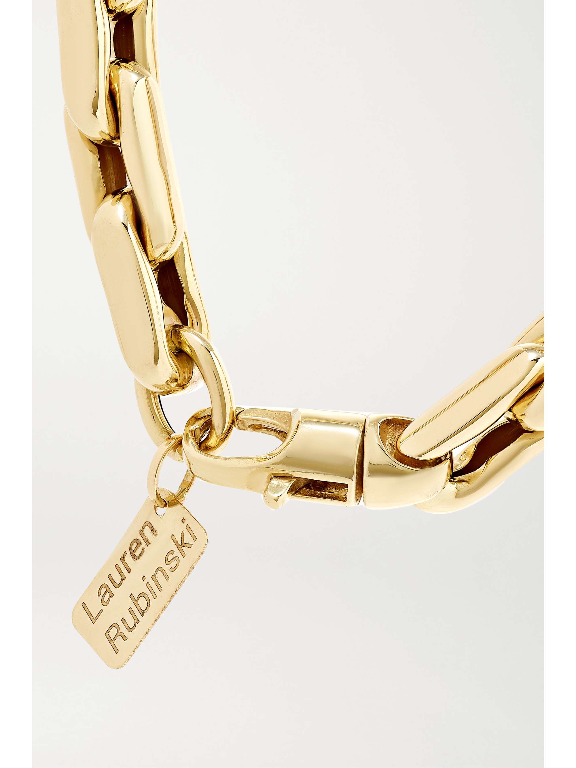 LAUREN RUBINSKI Small 14-karat gold and enamel bracelet