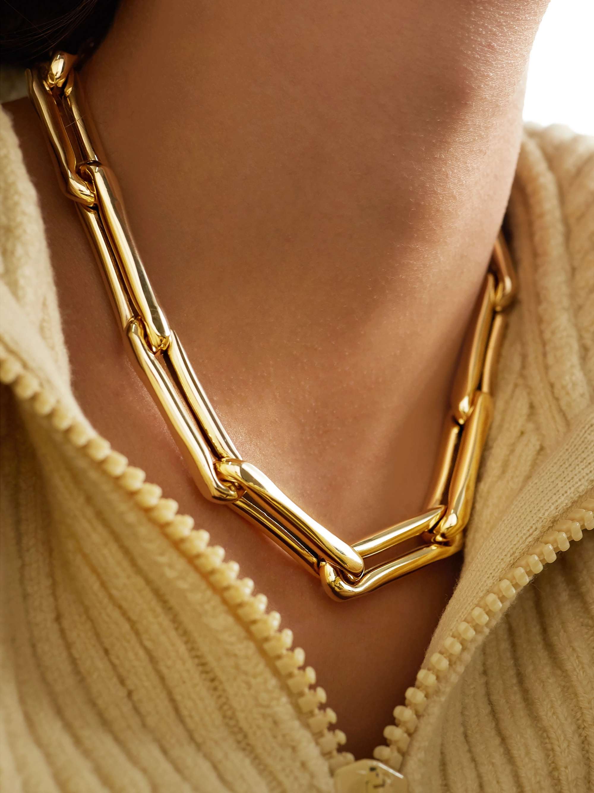 LAUREN RUBINSKI Extra Large 14-karat gold diamond necklace