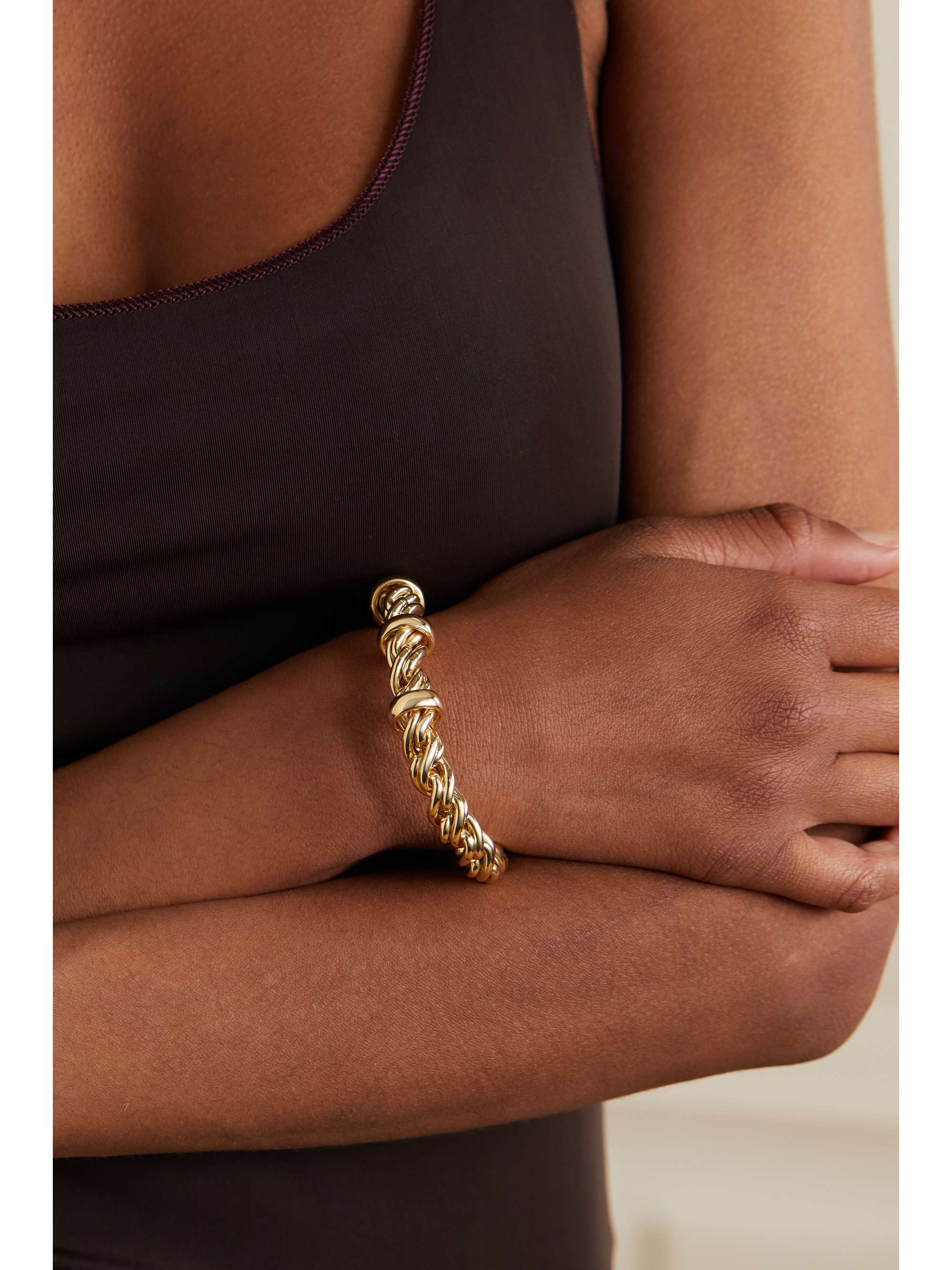 LAUREN RUBINSKI Medium 14-karat gold bracelet