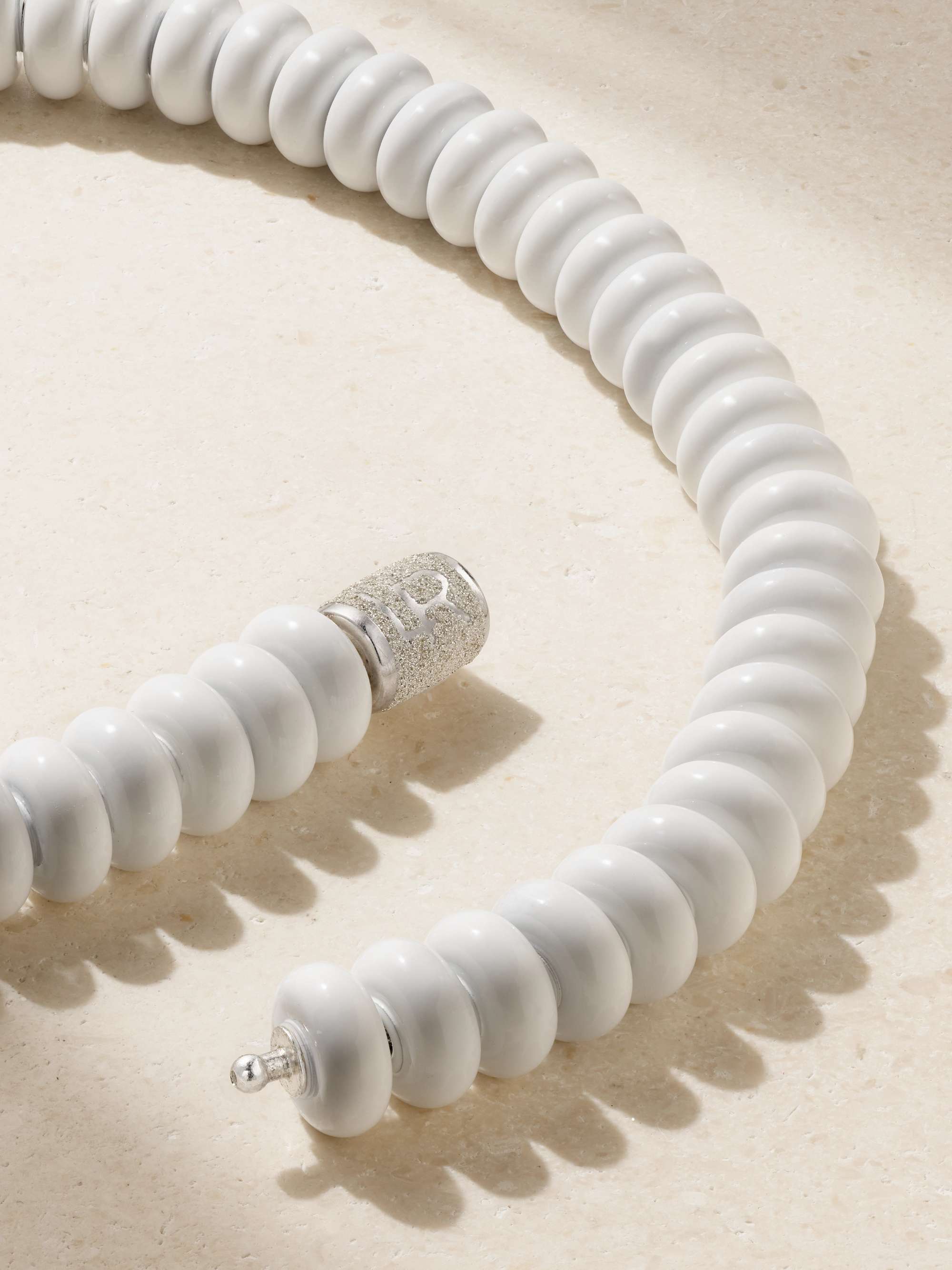 LAUREN RUBINSKI Happy sterling silver, enamel and bead necklace