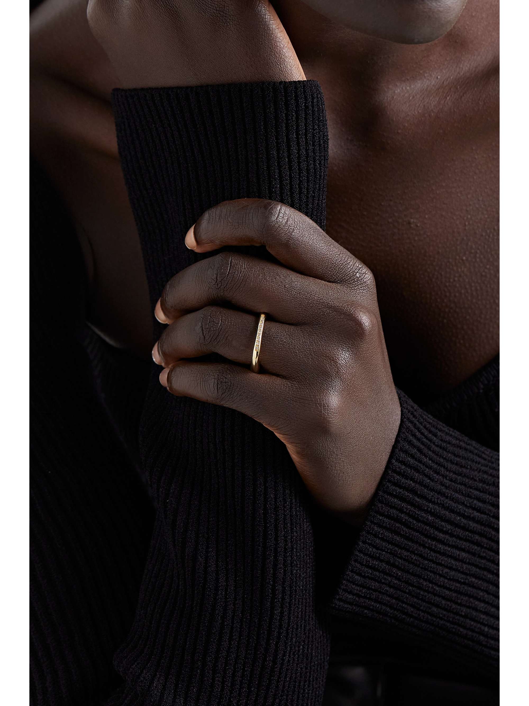 LAUREN RUBINSKI 14-karat gold diamond ring