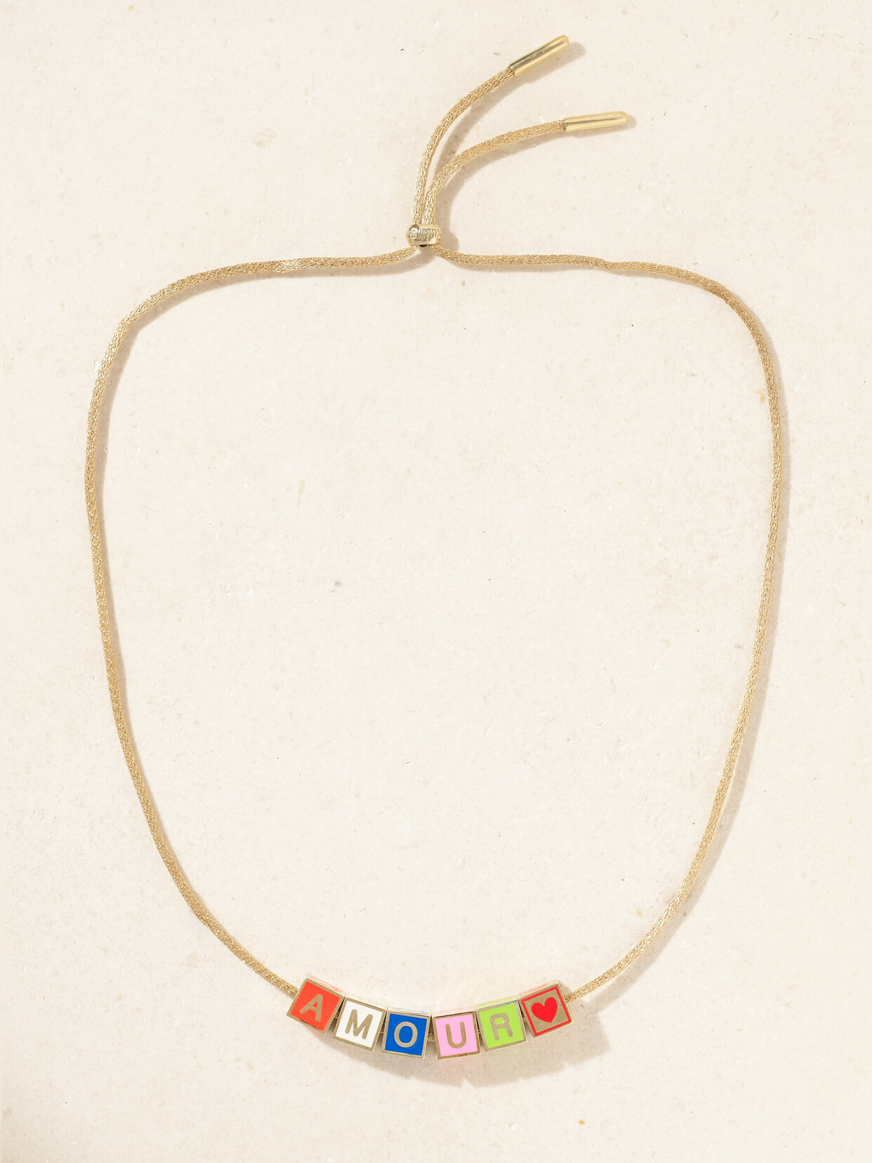 Lauren Rubinski - Amour 14-karat Gold And Enamel Necklace - One size