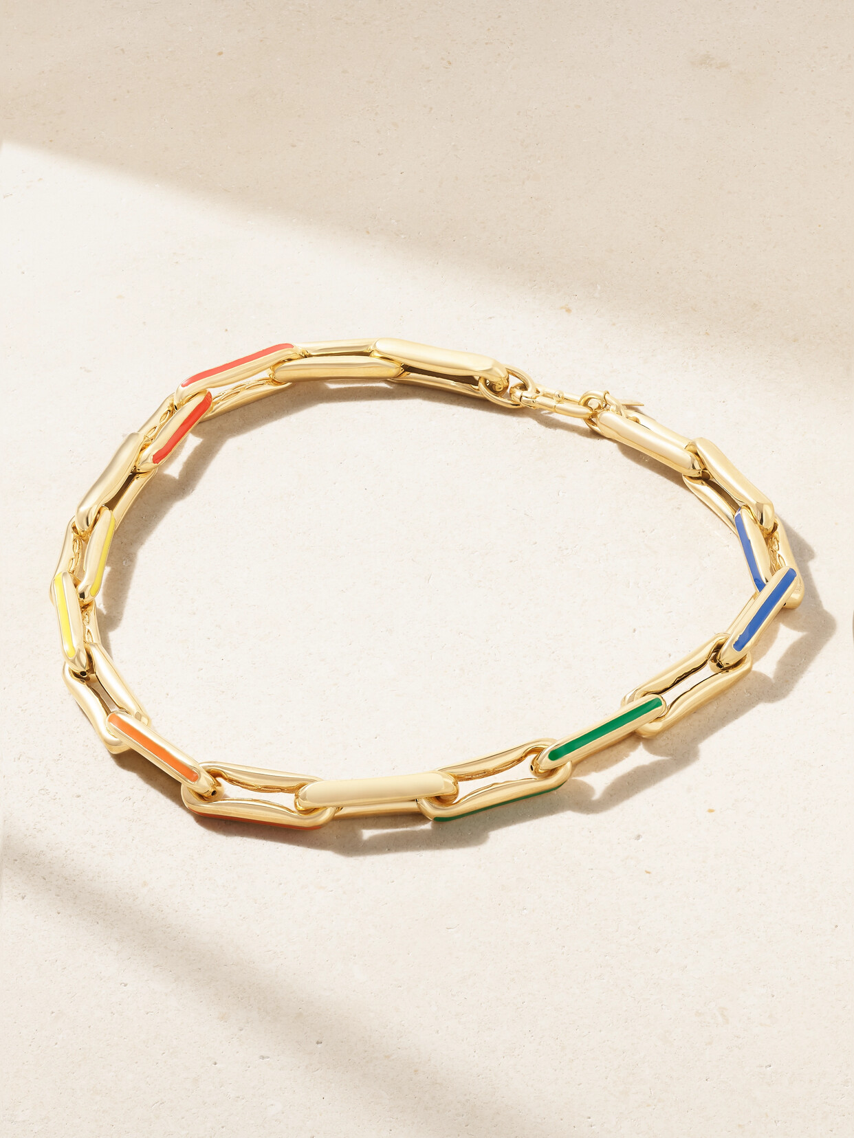 Lauren Rubinski - Large 14-karat Gold And Enamel Necklace - One size