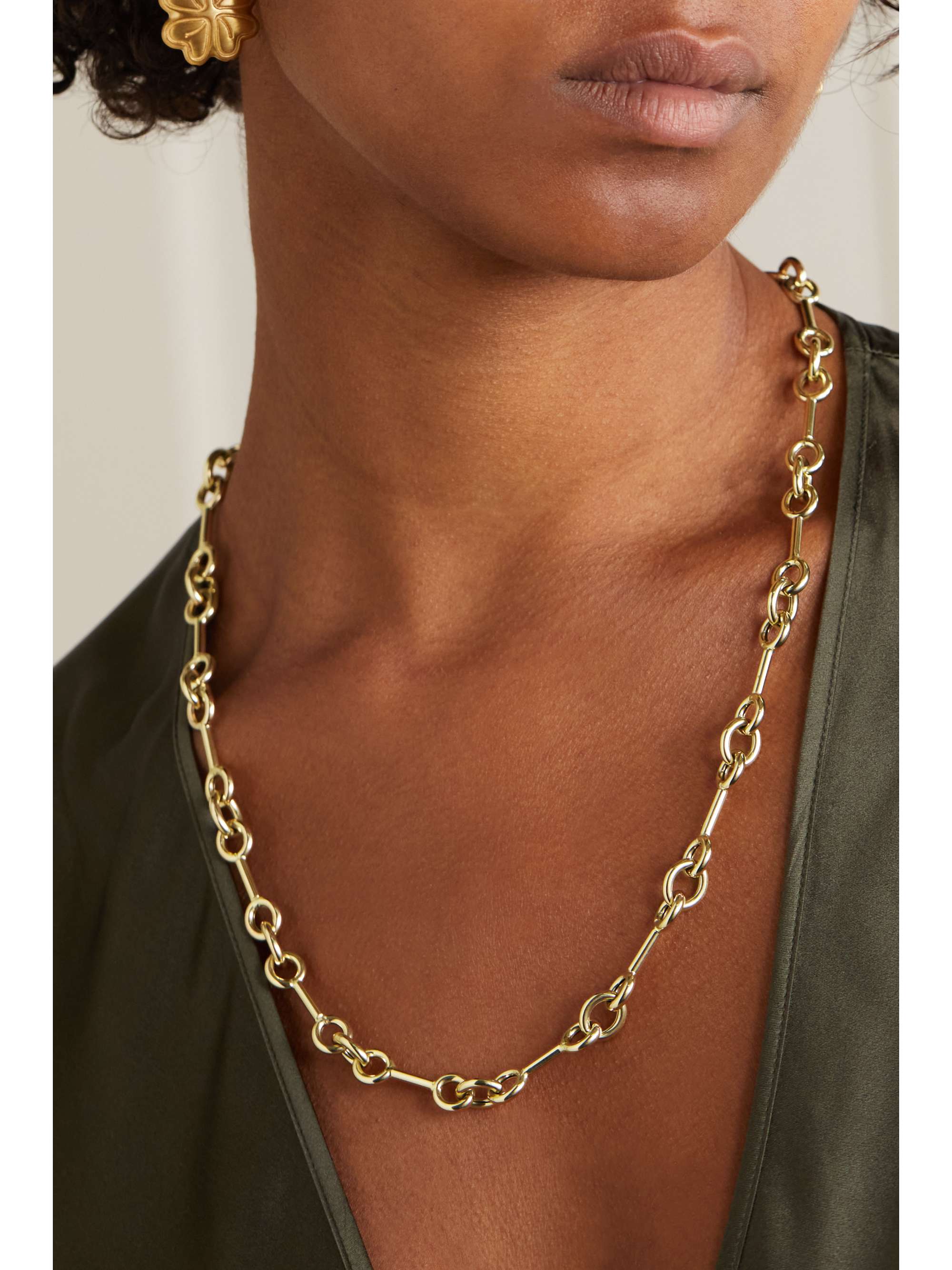 LAUREN RUBINSKI Small 14-karat gold necklace